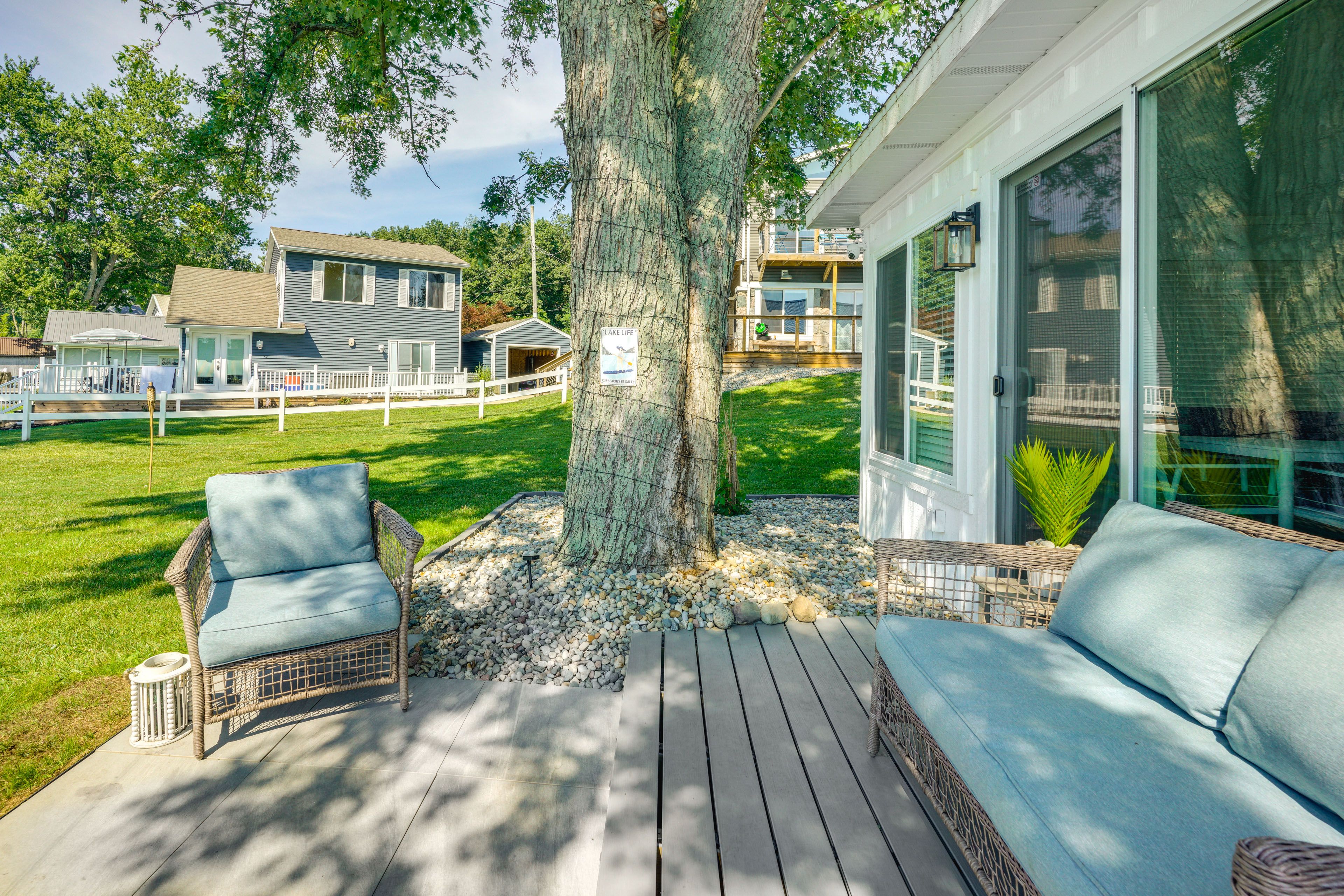Furnished Deck w/ Lake Views