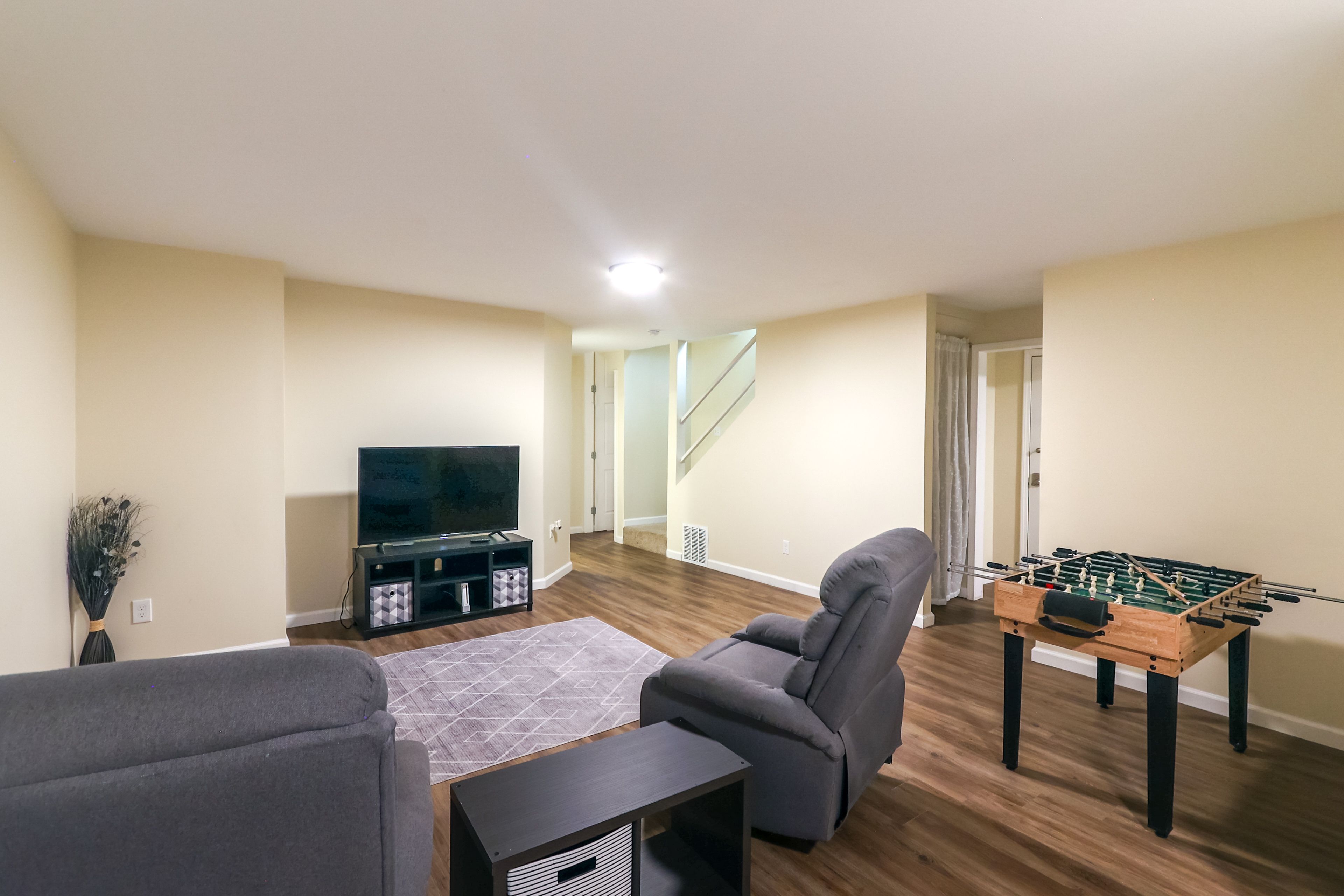 Game Room | Lower Level | Full Futon | Foosball Table | Flat-Screen TV
