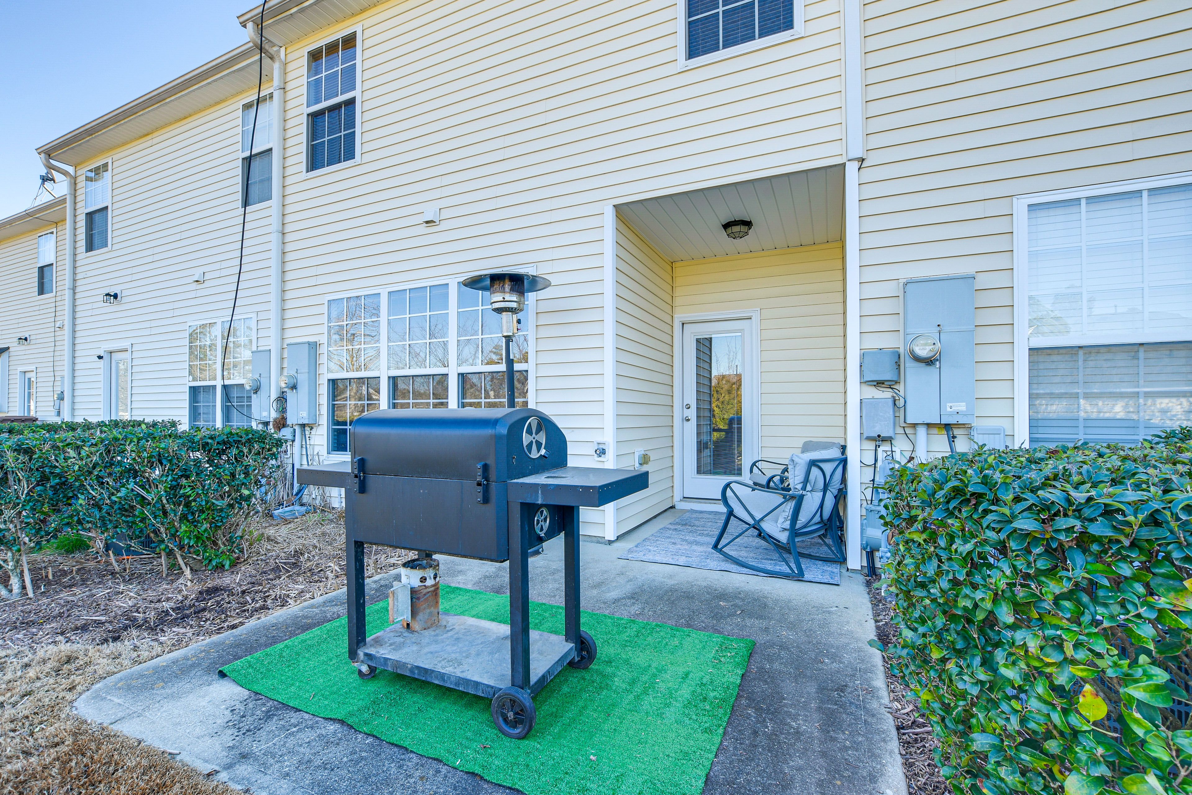 Exterior | 2-Story Townhome | Central Heating & A/C | Free WiFi