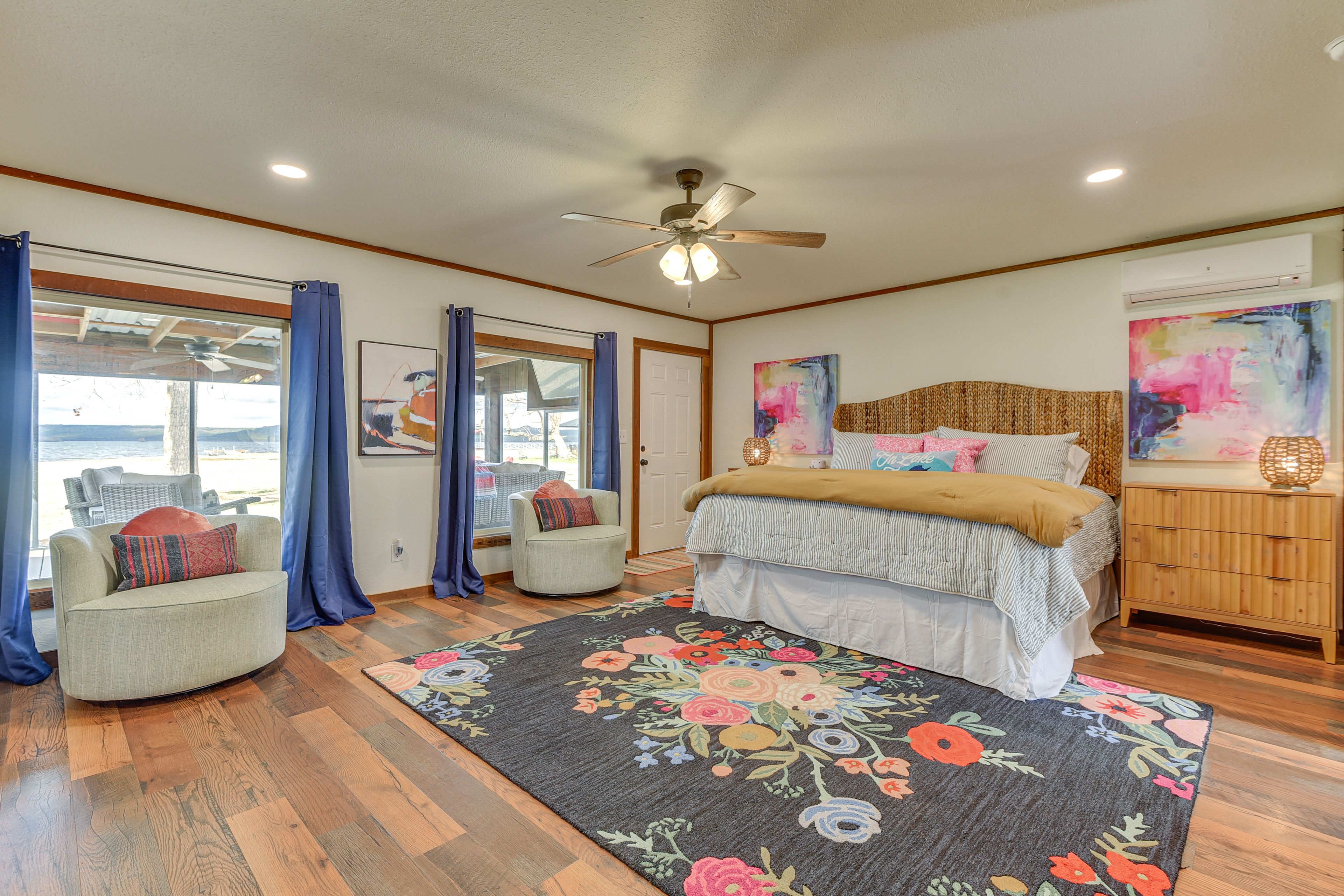 Bedroom 1 | King Bed | Mini-Split A/C Unit | Linens Provided