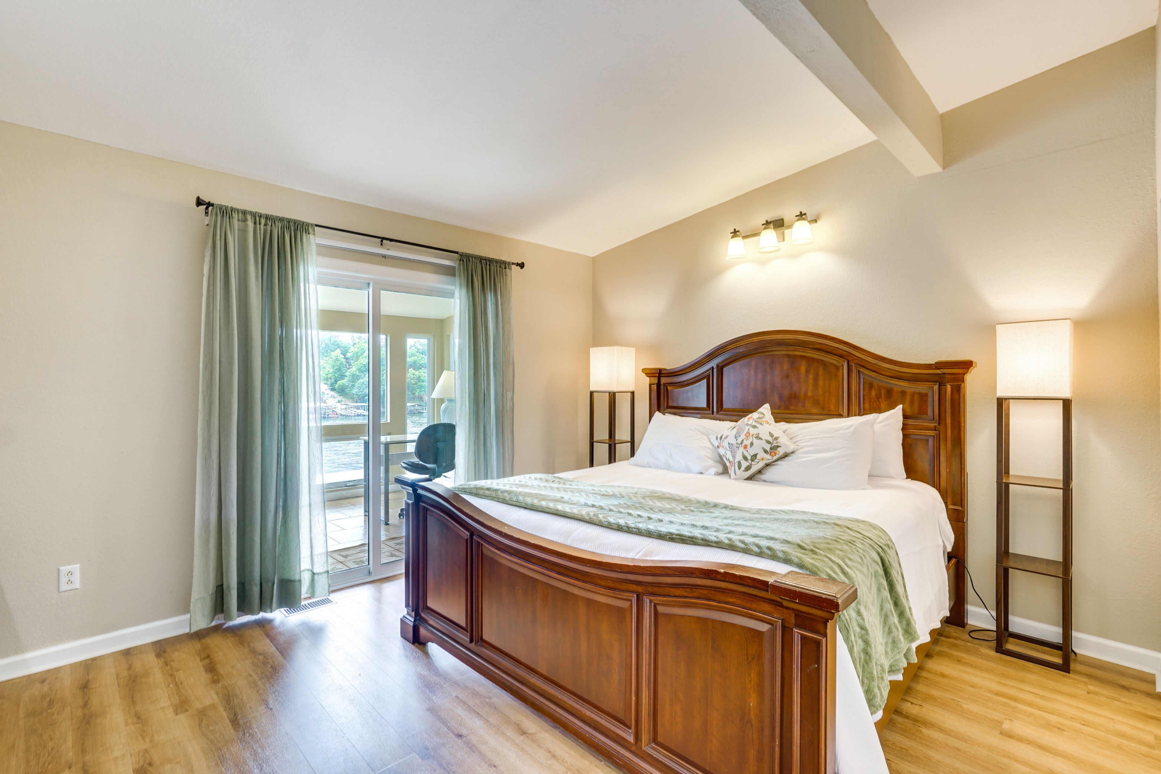 Bedroom 1 | King Bed | Linens Provided | En-Suite Sunroom Access