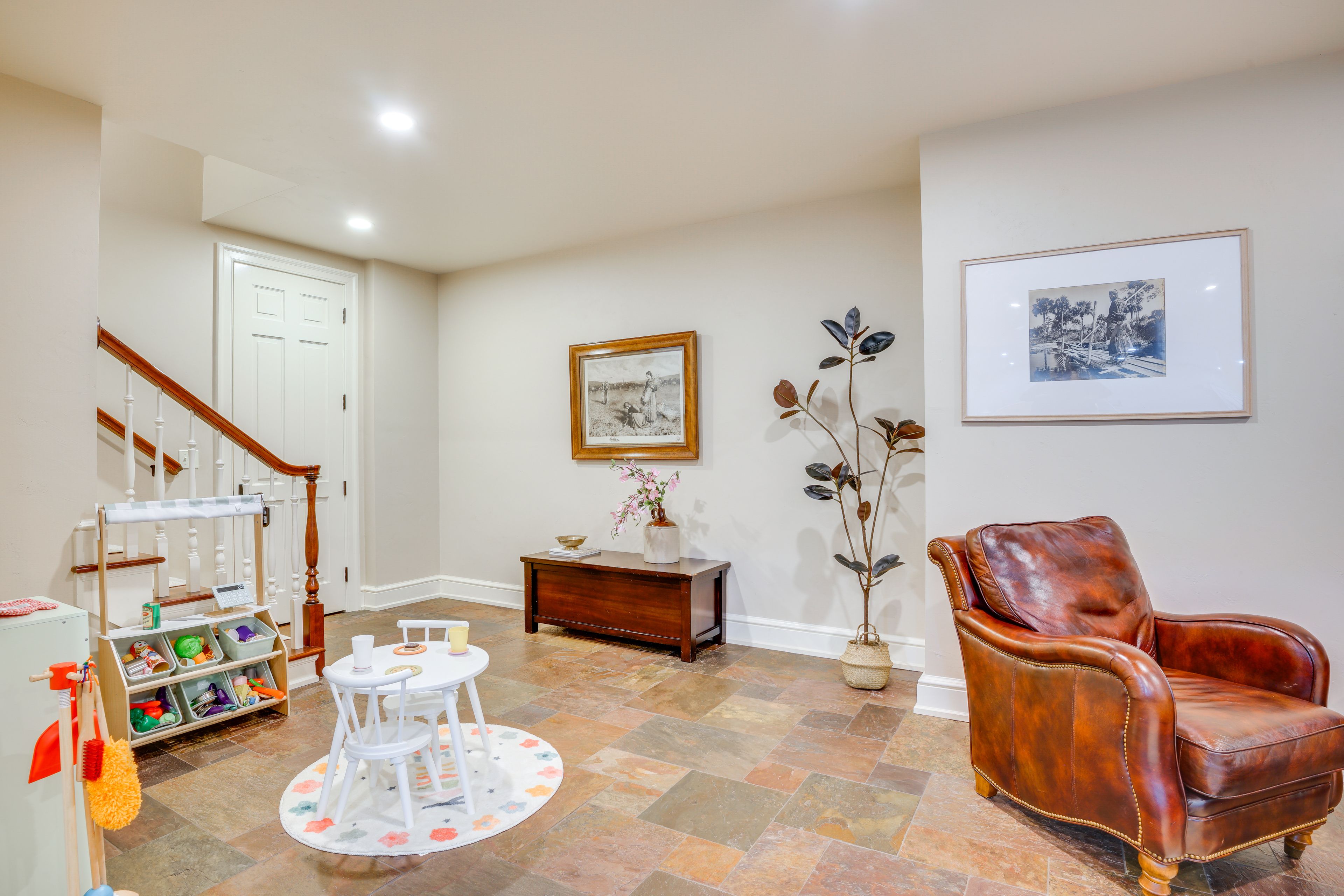 Basement Living Area | Children's Toys | Smart TV