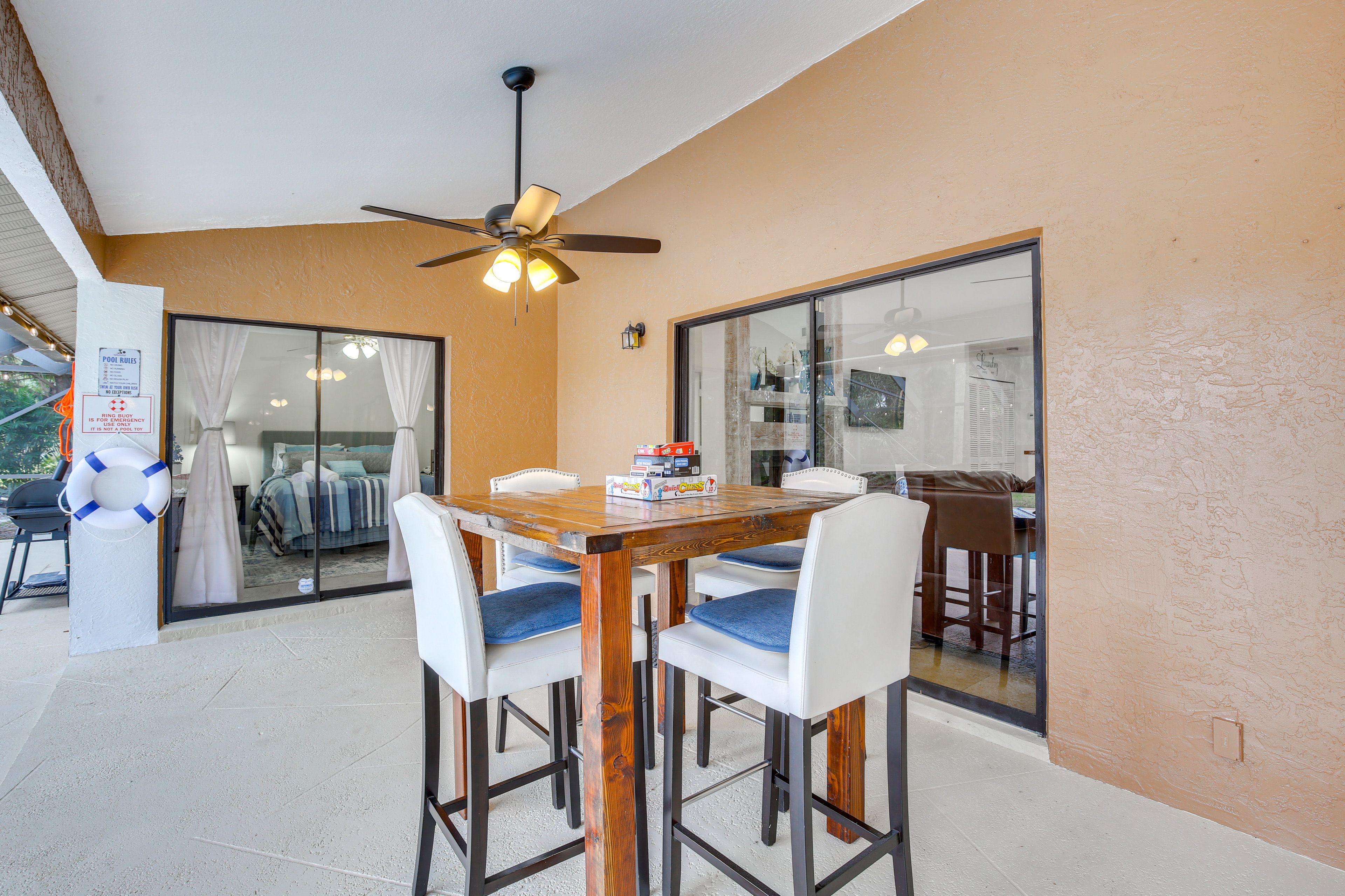 Patio | Outdoor Dining Area | Charcoal Grill