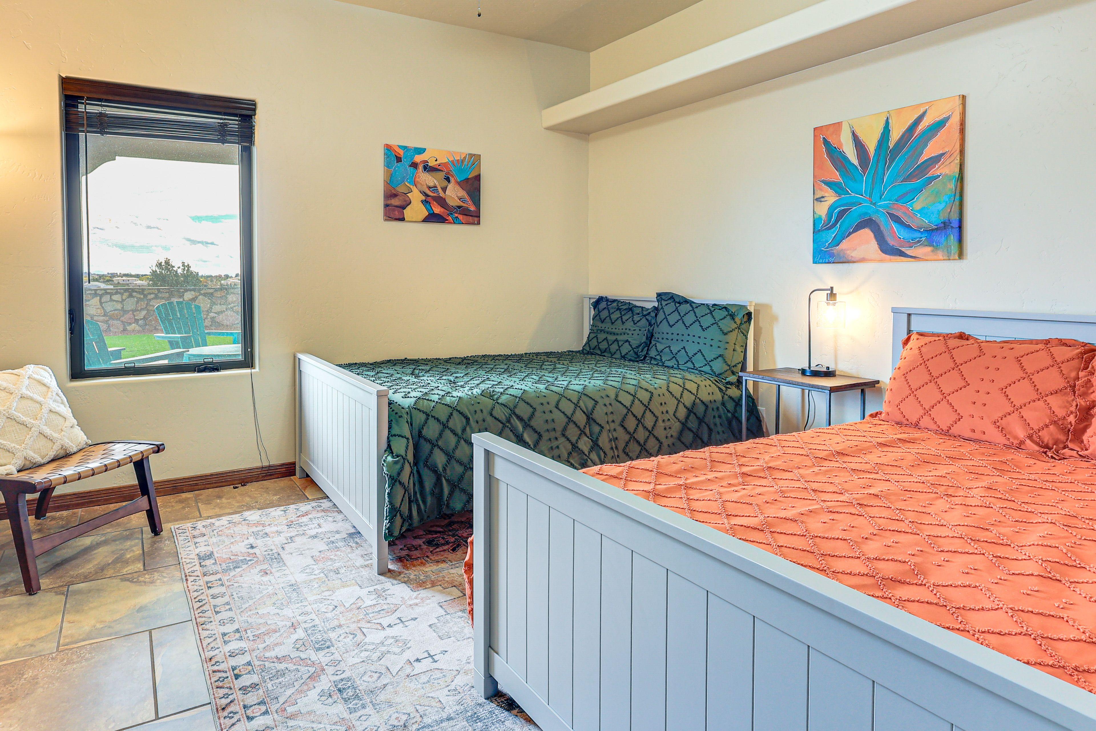 Bedroom 3 | 2 Full Beds | Laptop-Friendly Workspace