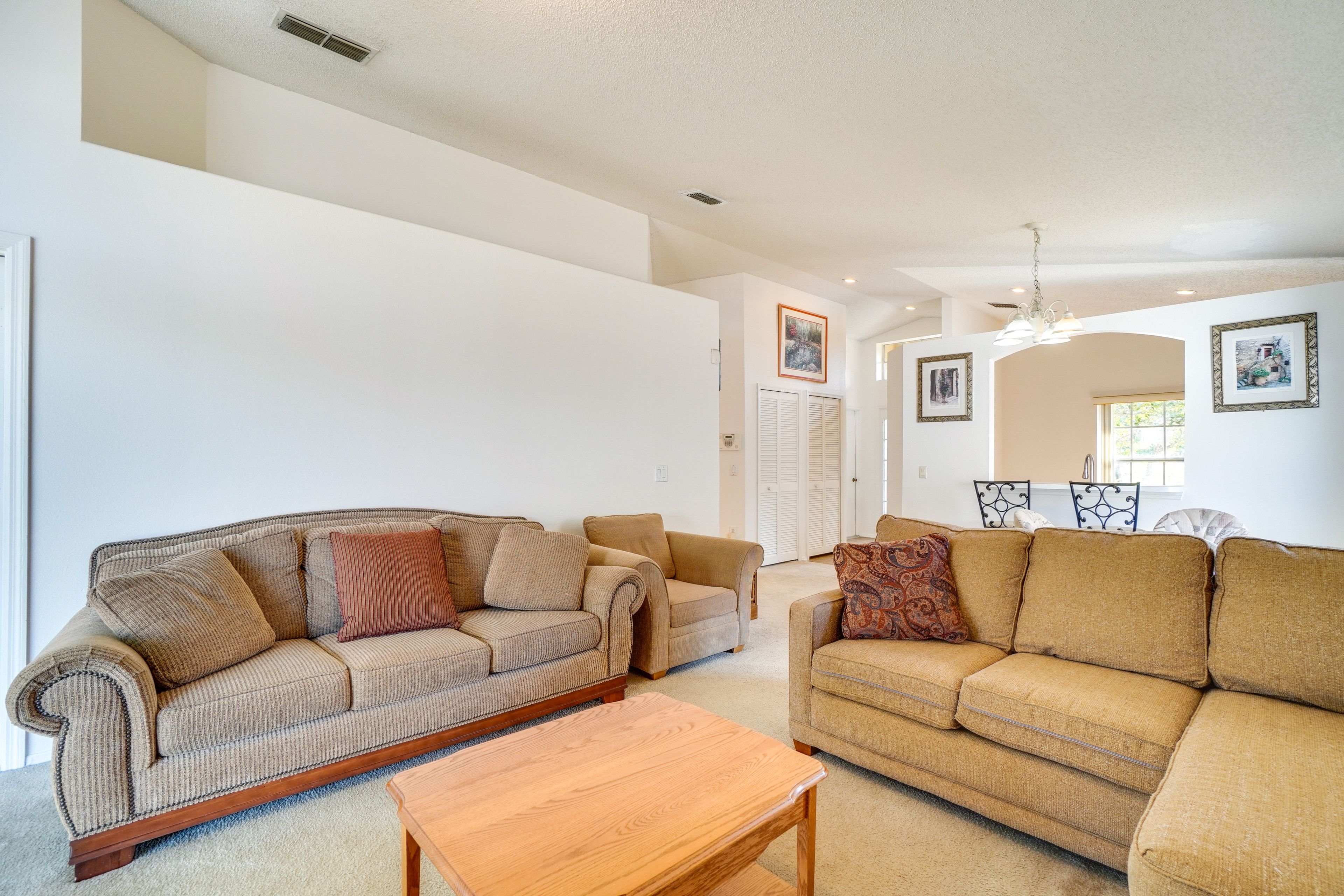 Living Room | Flat-Screen TV | Access to Backyard