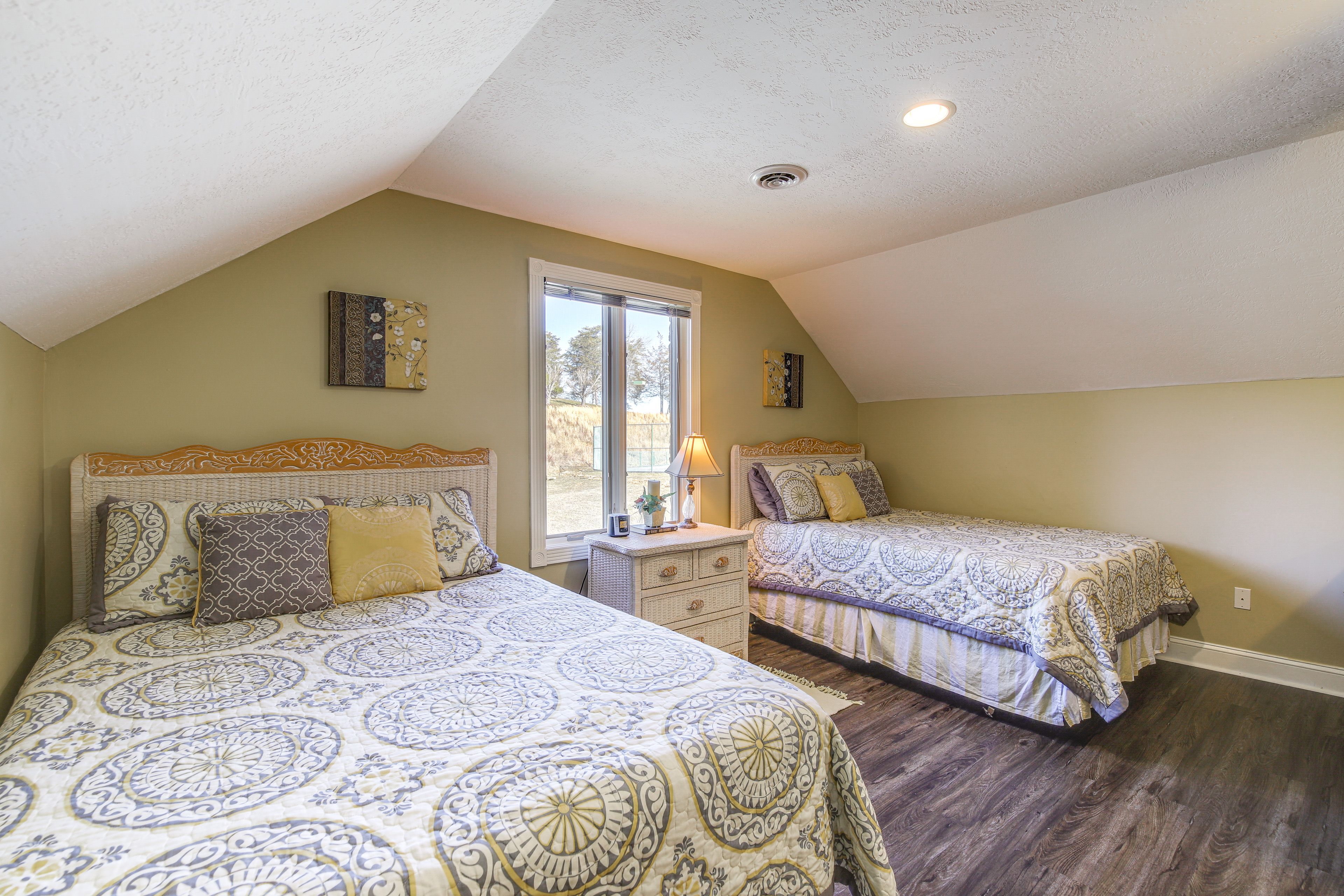 Bedroom 1 | 2 Queen Beds | Linens Provided | Wet Bar | 3rd Floor