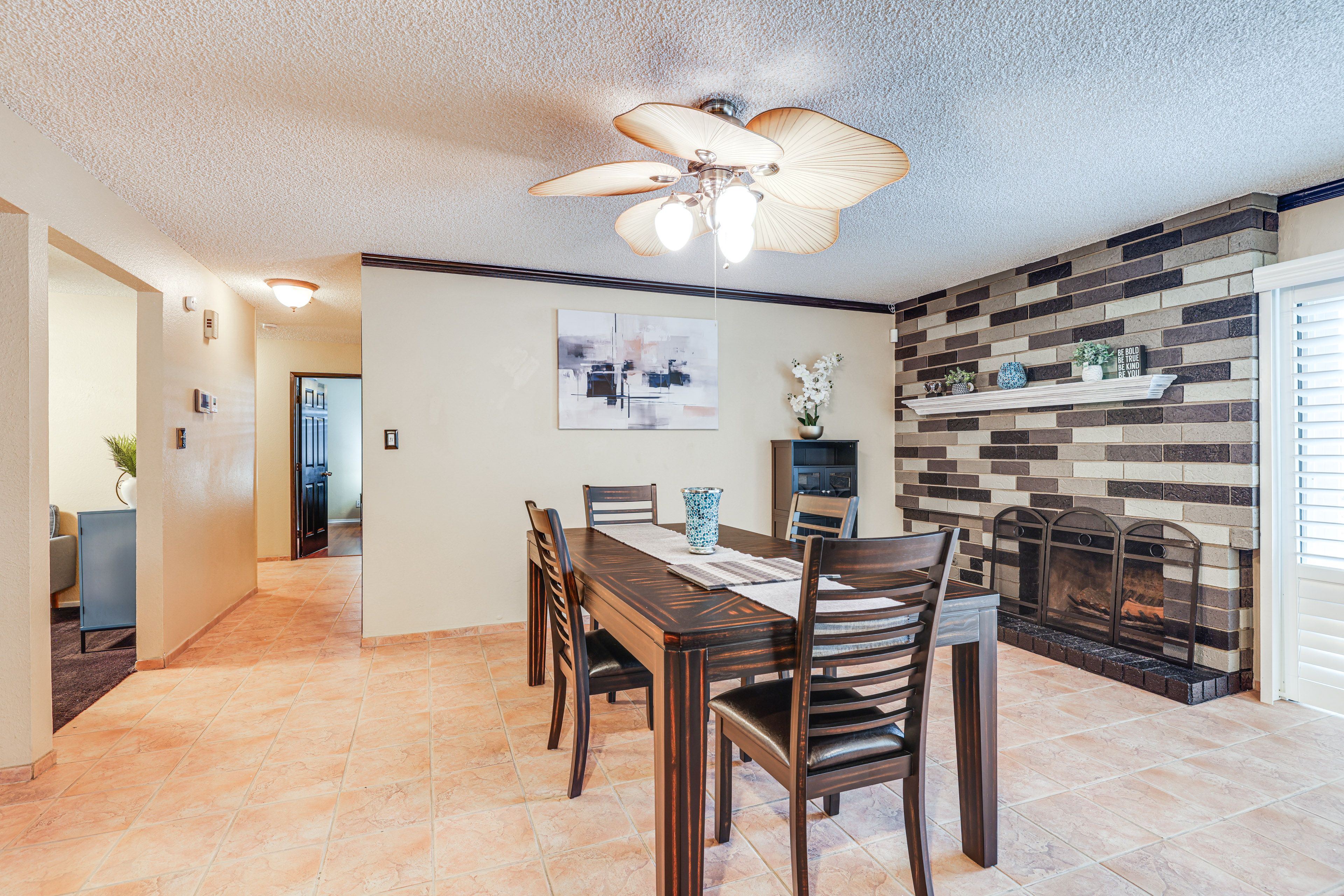 Dining Area | Fireplace