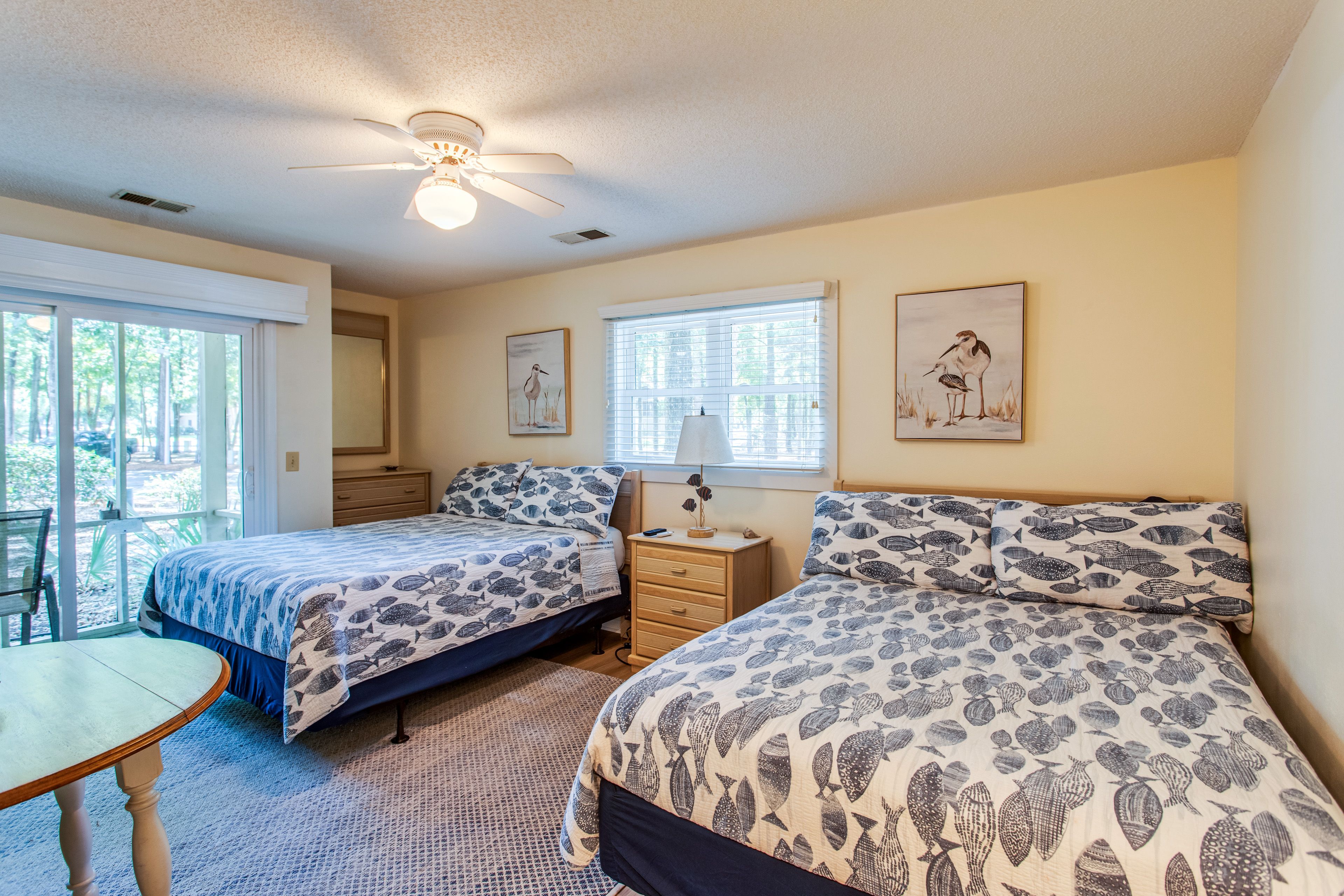 Bedroom 2 (Adjoined Suite) | 2 Queen Beds | Private Kitchen + Screened Porch