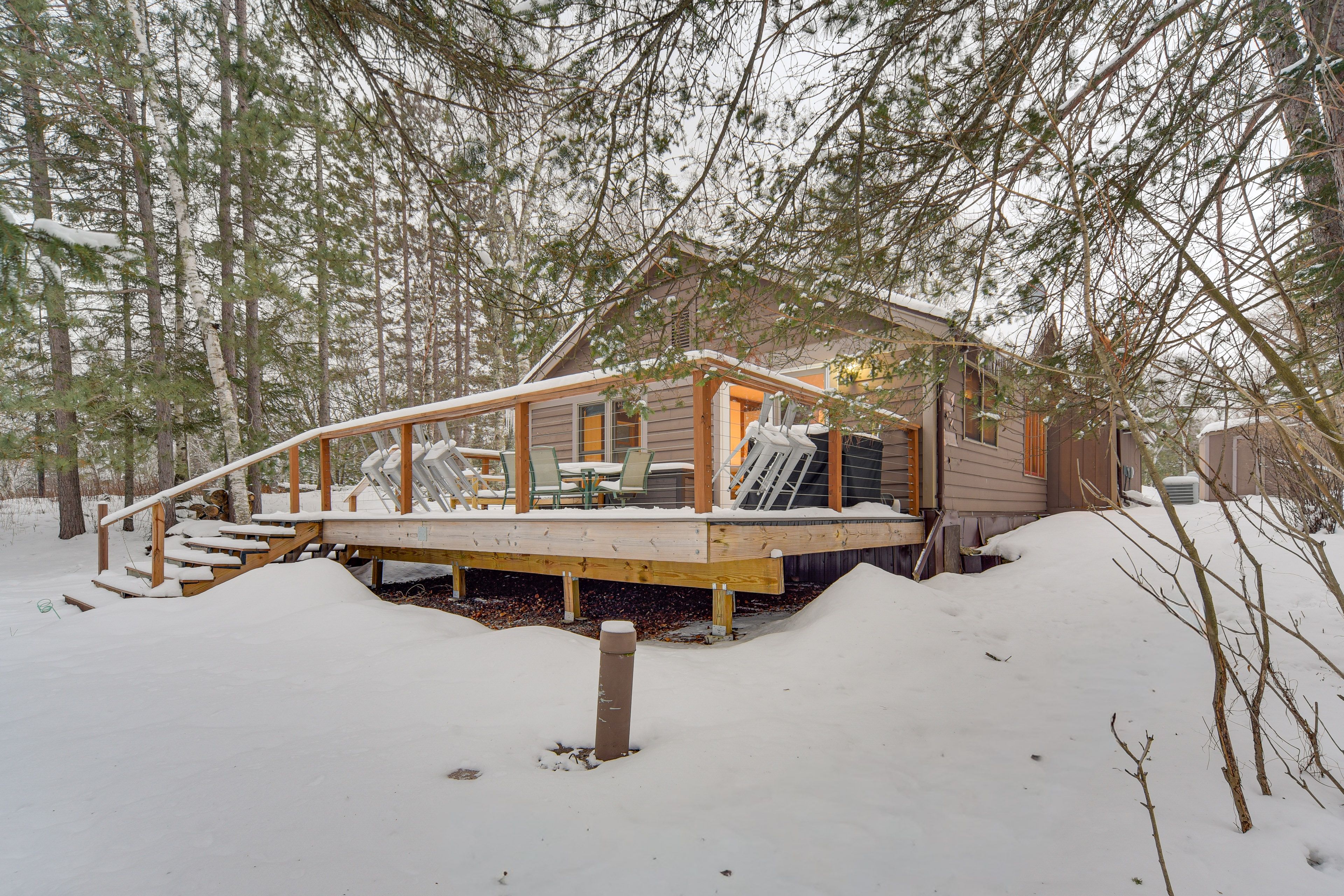 Winter Exterior | Furnished Deck