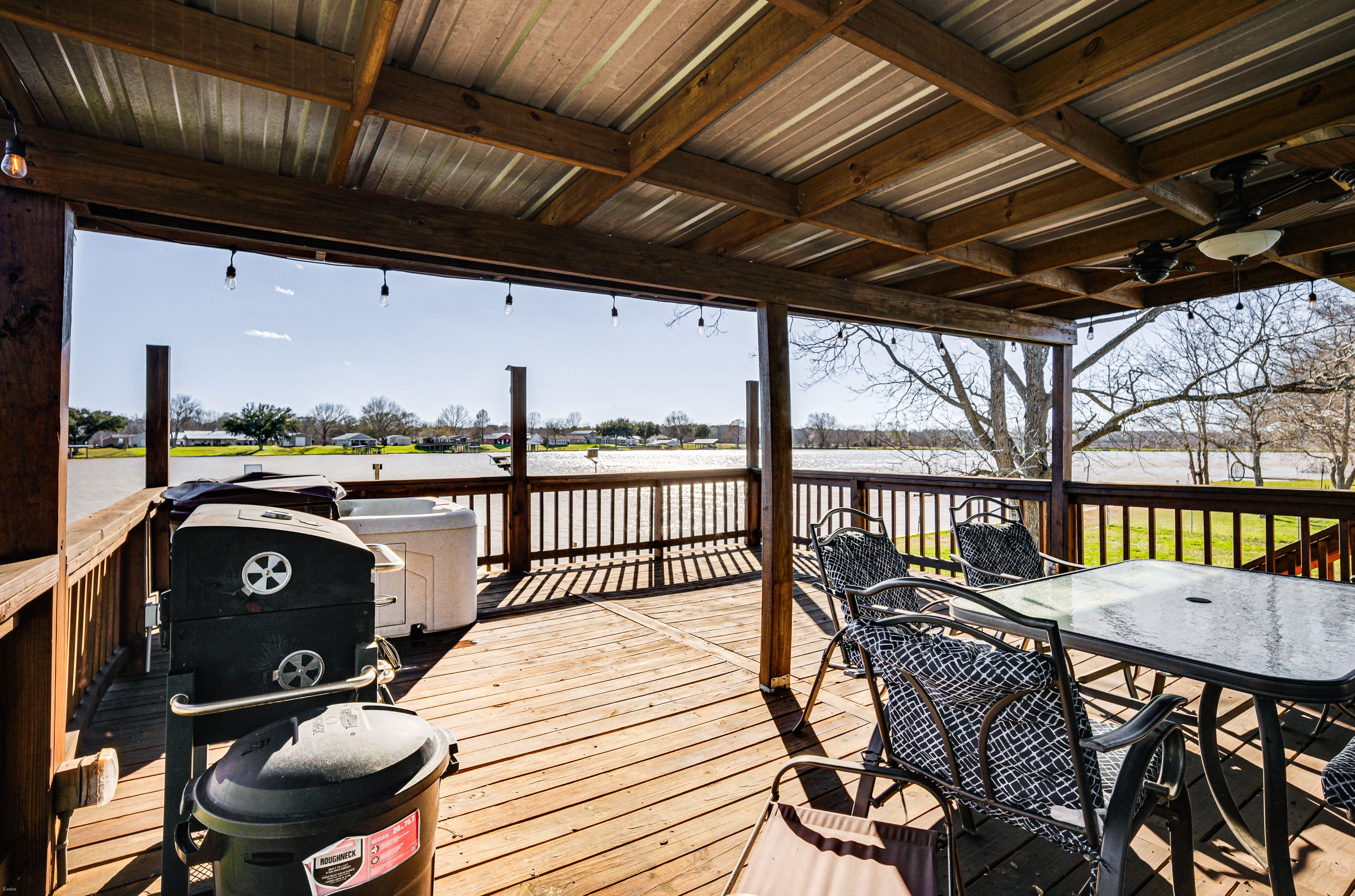 Deck | Charcoal Grill | Hot Tub | Lake View