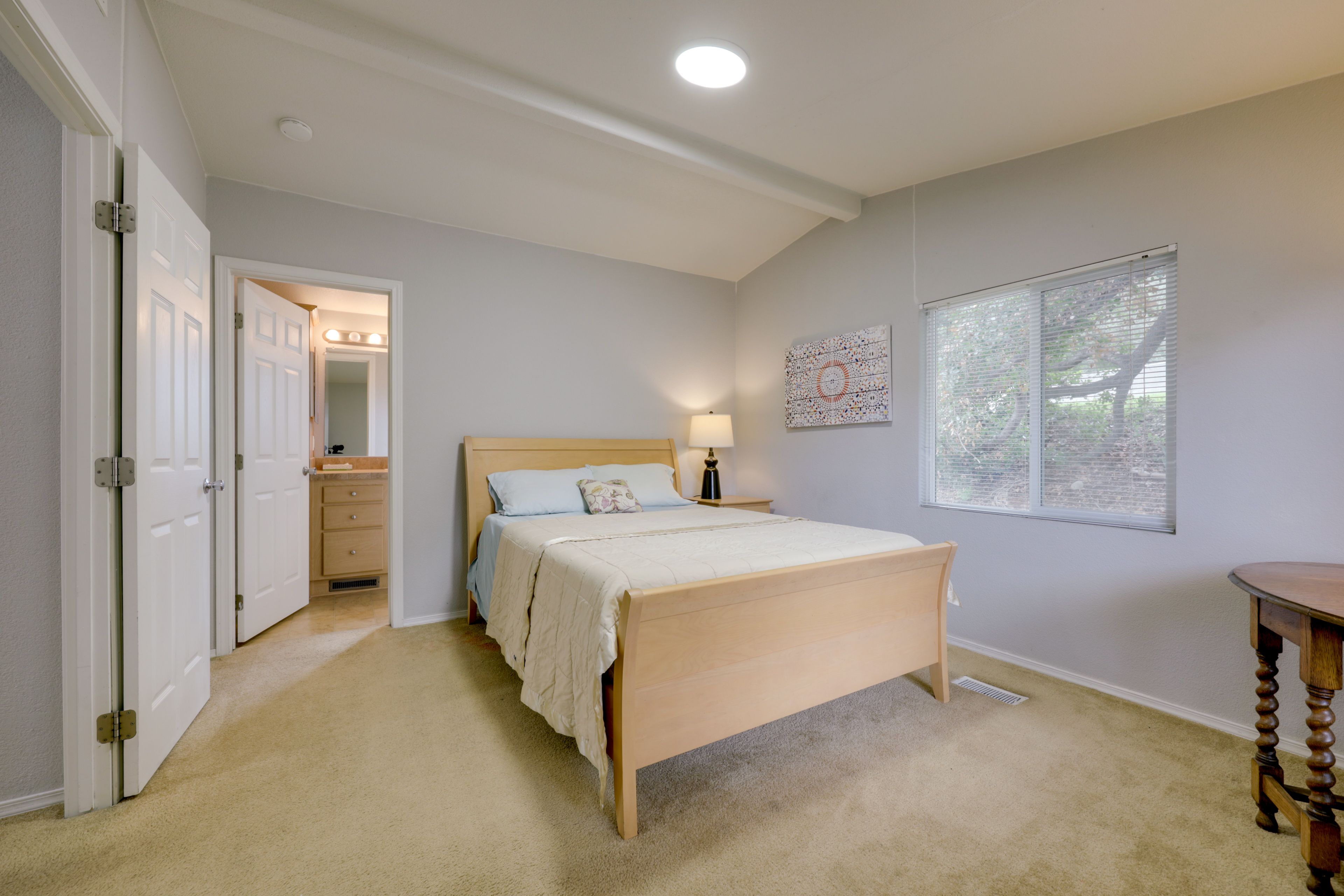 Bedroom 1 | Queen Bed | Linens Provided | En-Suite Bathroom