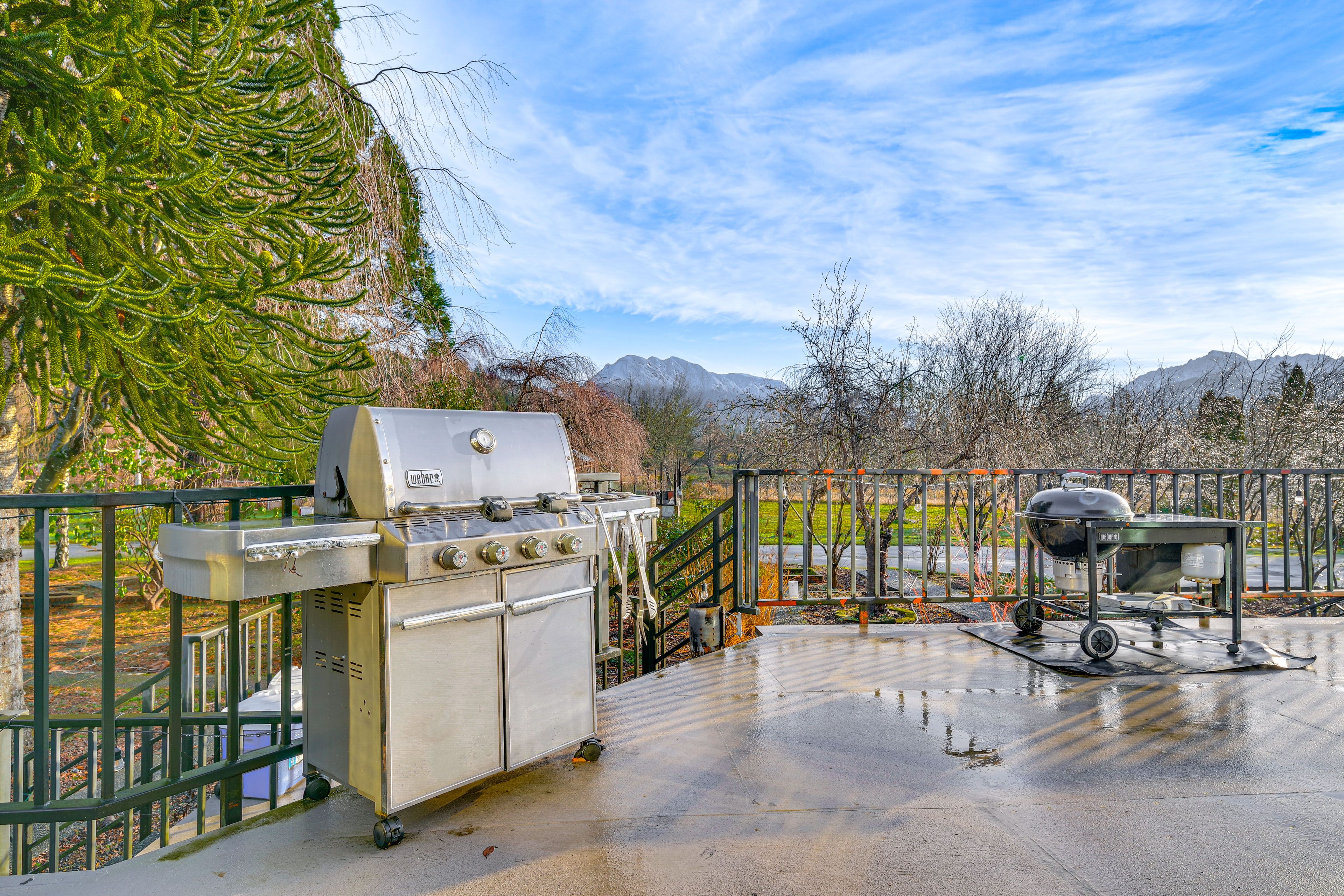 Wraparound Deck | Mountain Views | Gas & Charcoal Grill