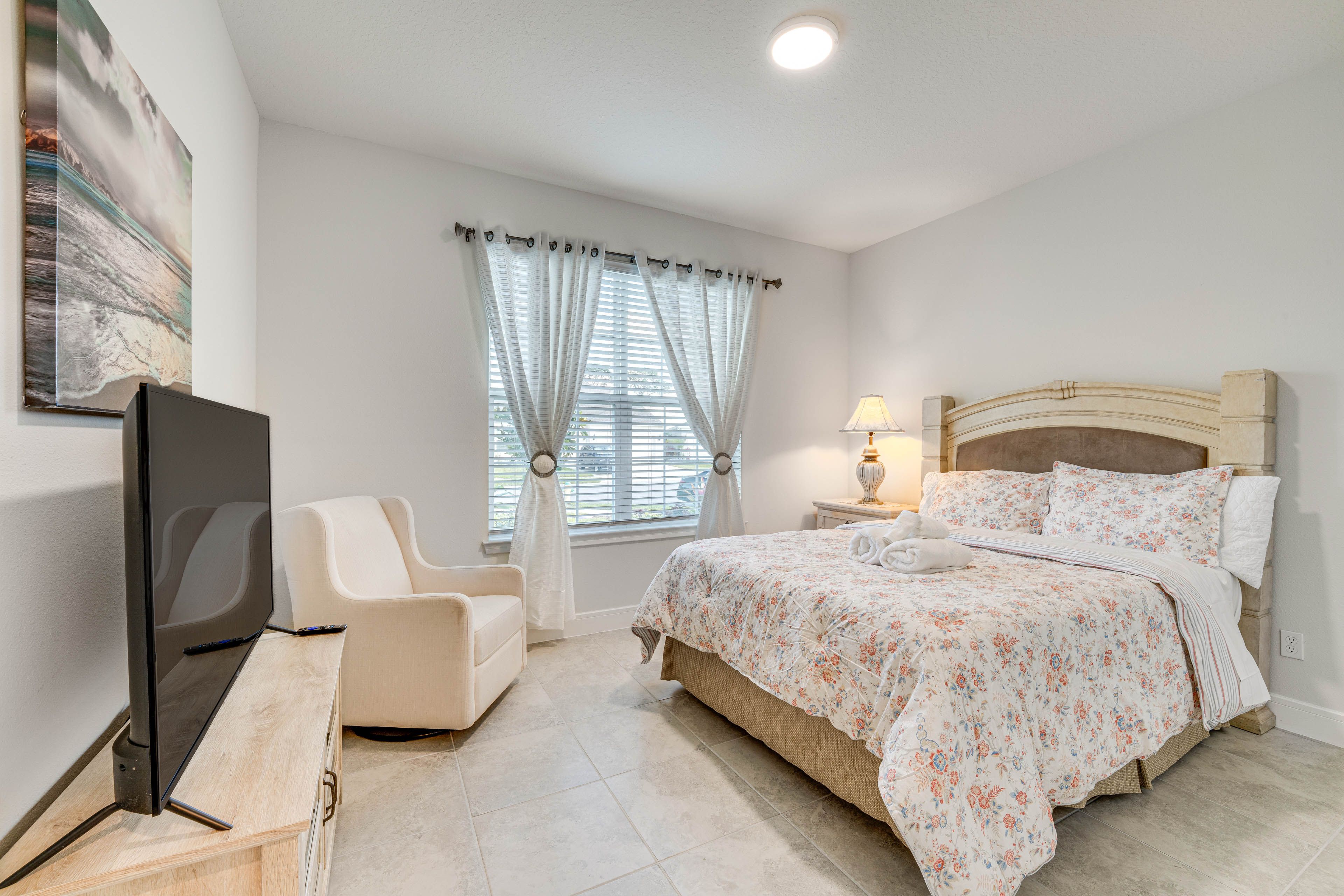 Bedroom 2 | Queen Bed |  Hangers | Iron/Board