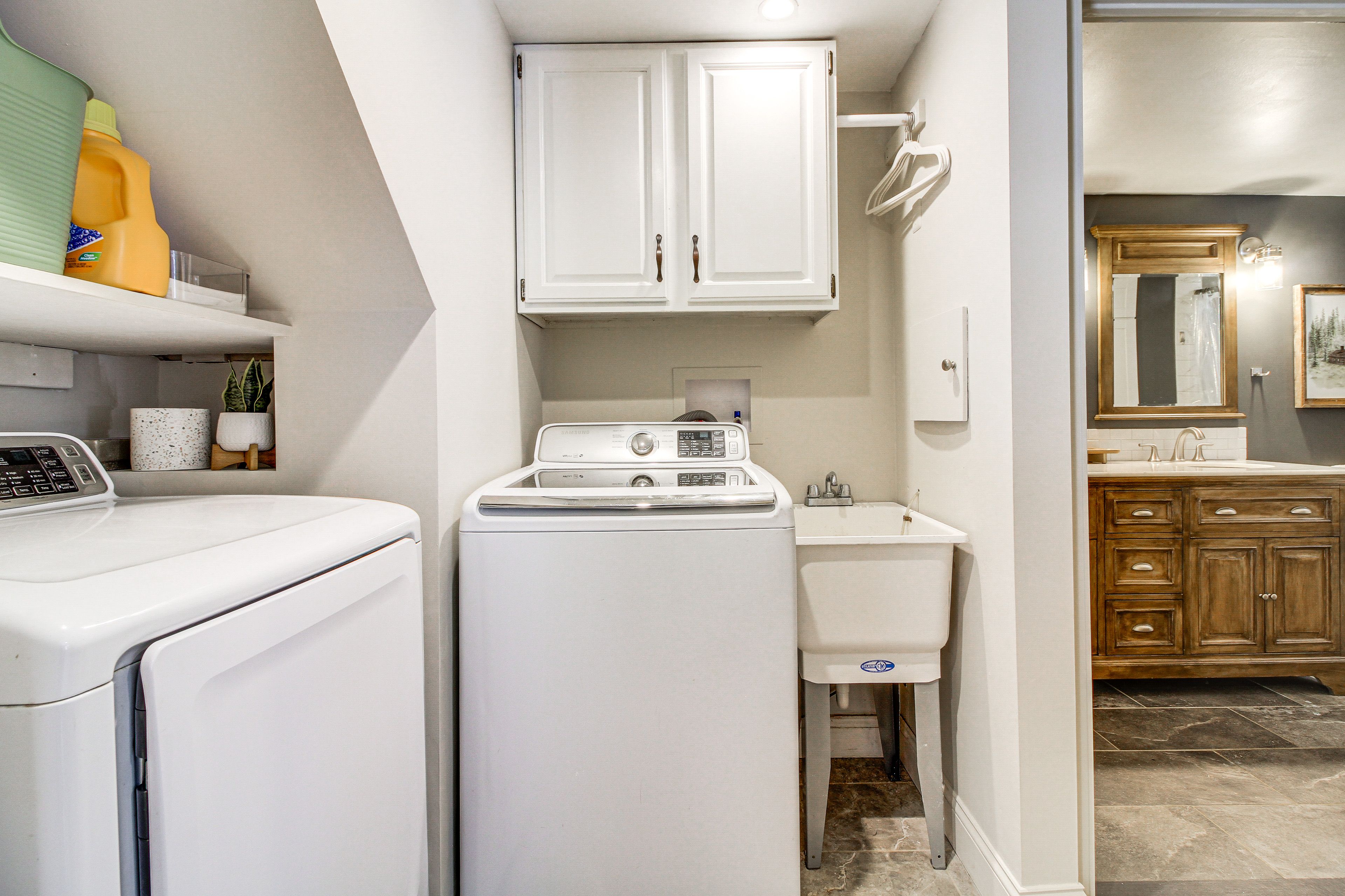 Laundry Area | 1st Floor | Washer/Dryer | Laundry Detergent | Iron/Board