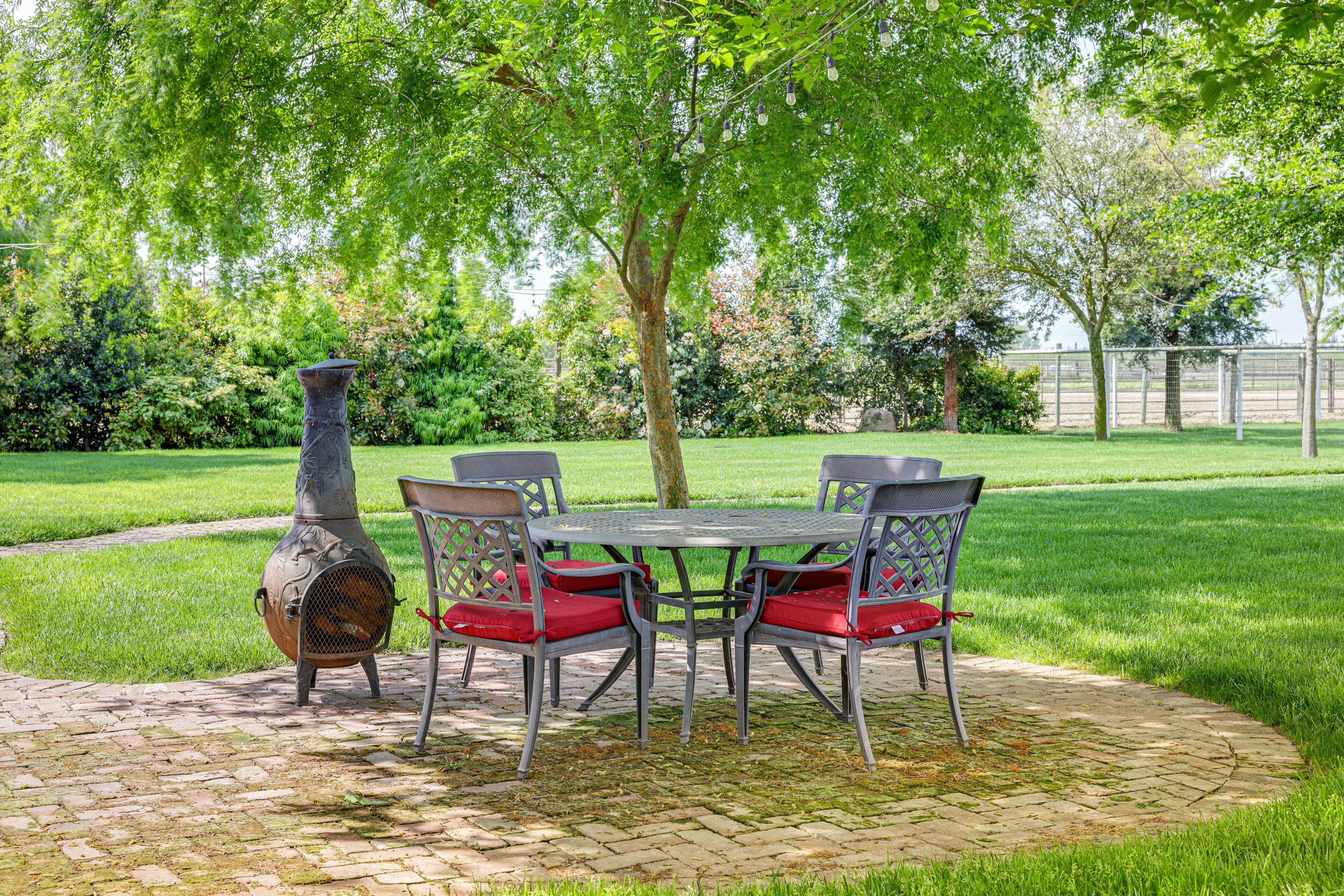 Private Patio | Wood-Burning Chiminea
