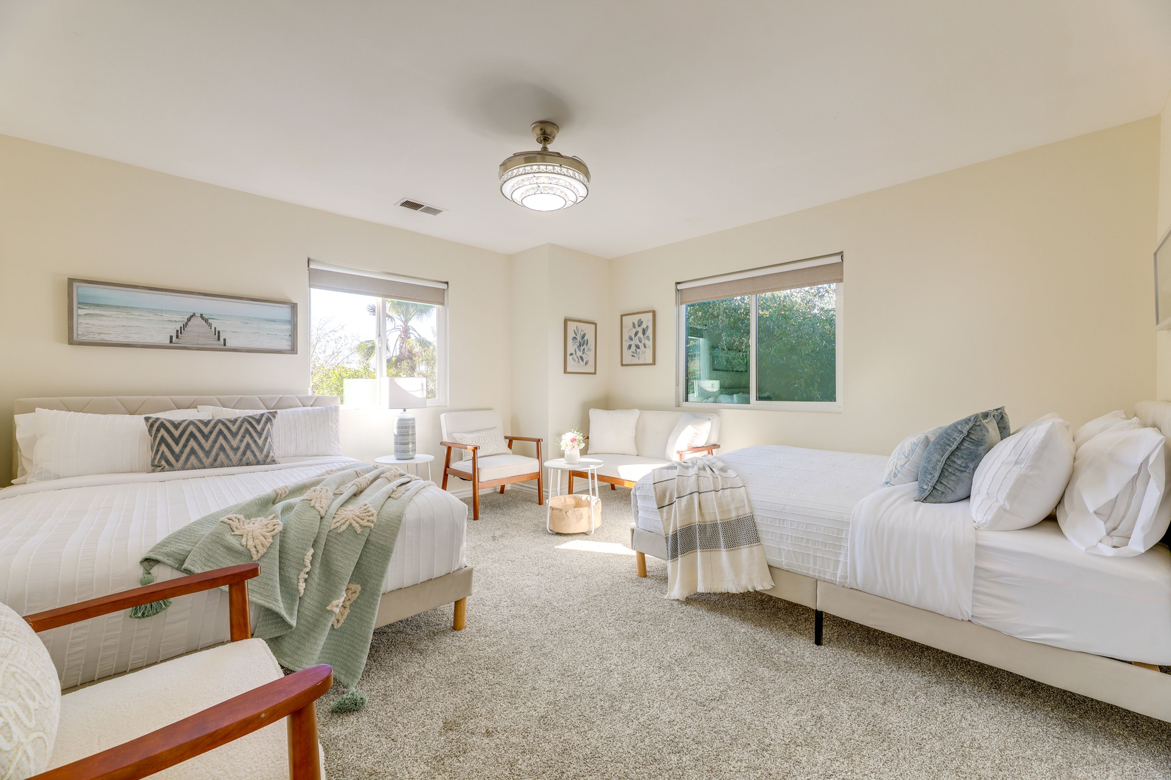 Bedroom 2 | 2nd Floor | 2 Queen Beds | Smart TV