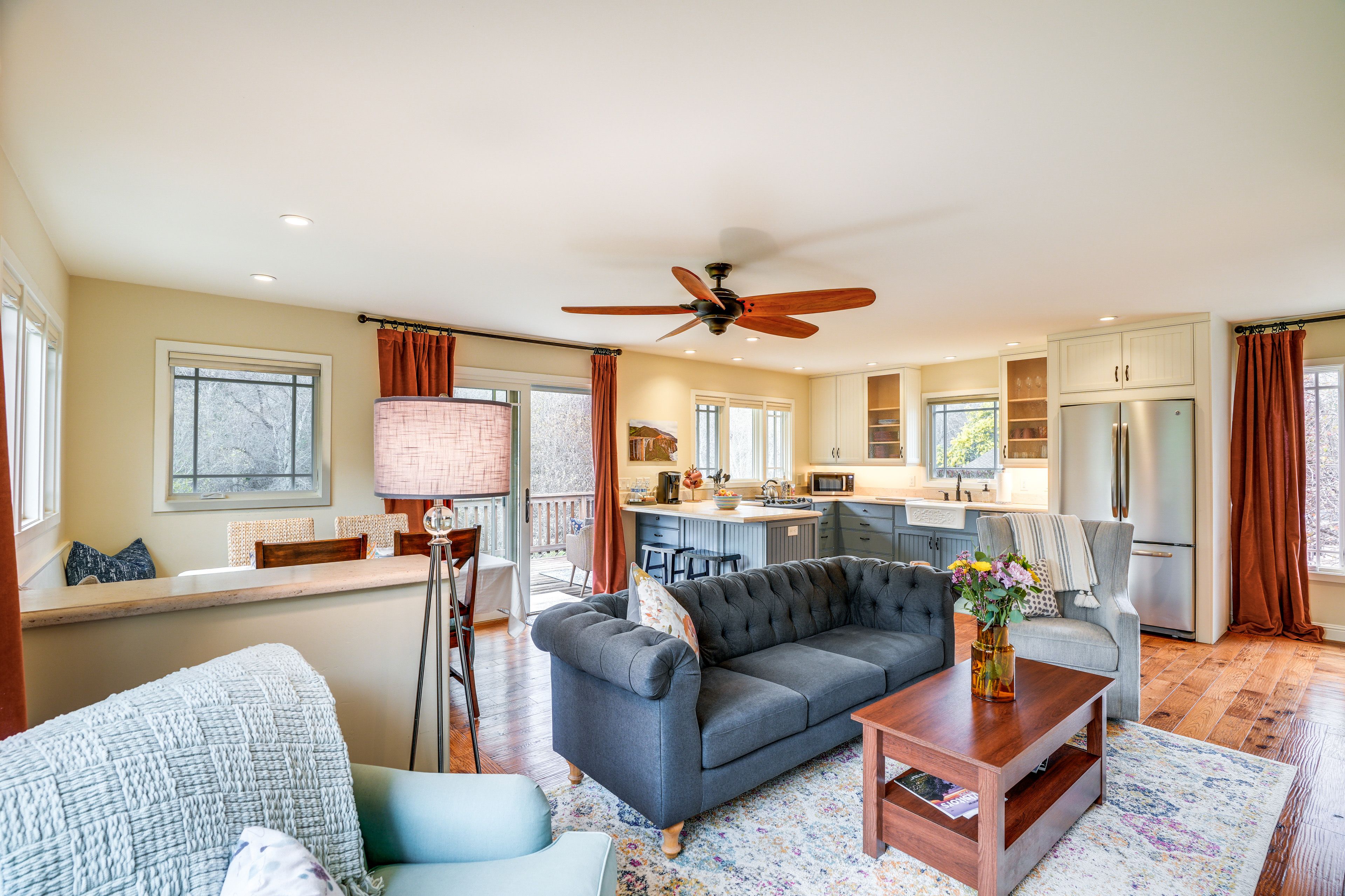 Living Room | 2-Story Home | Central Heating | Free WiFi