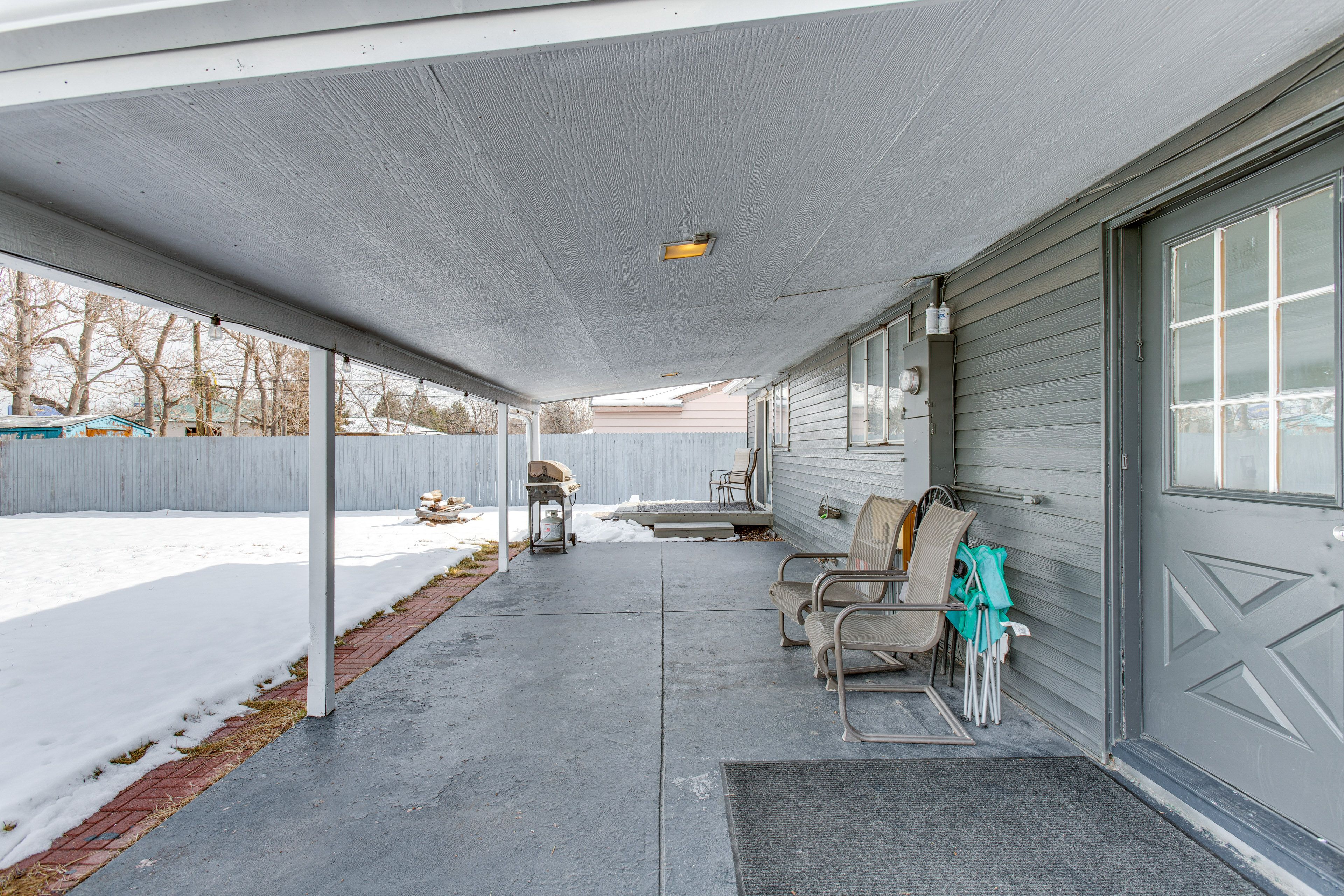 Covered Back Patio | Gas Grill