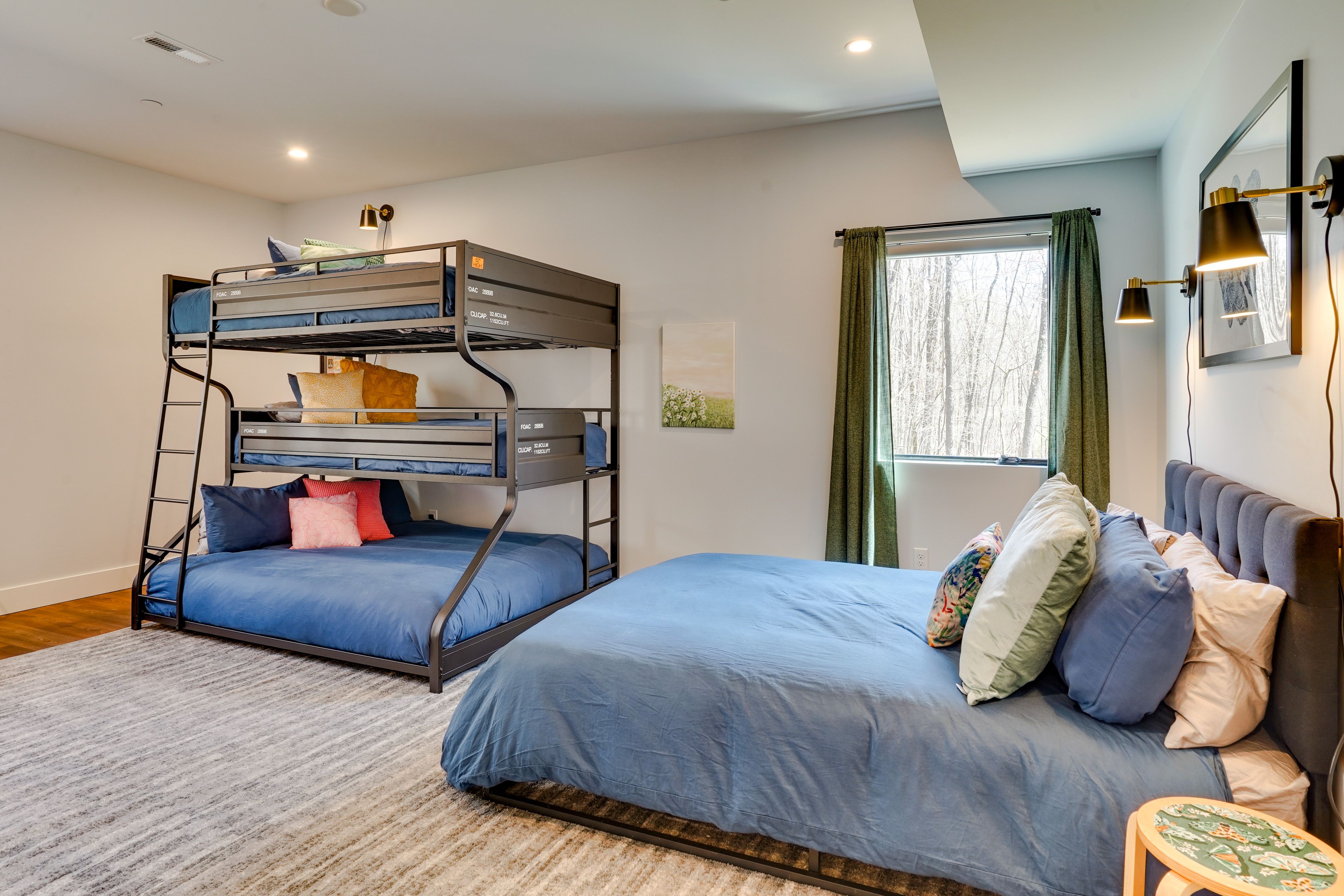Bedroom 3 | Queen Bed | Triple Full/Twin/Queen Bunk Bed | 1st Floor