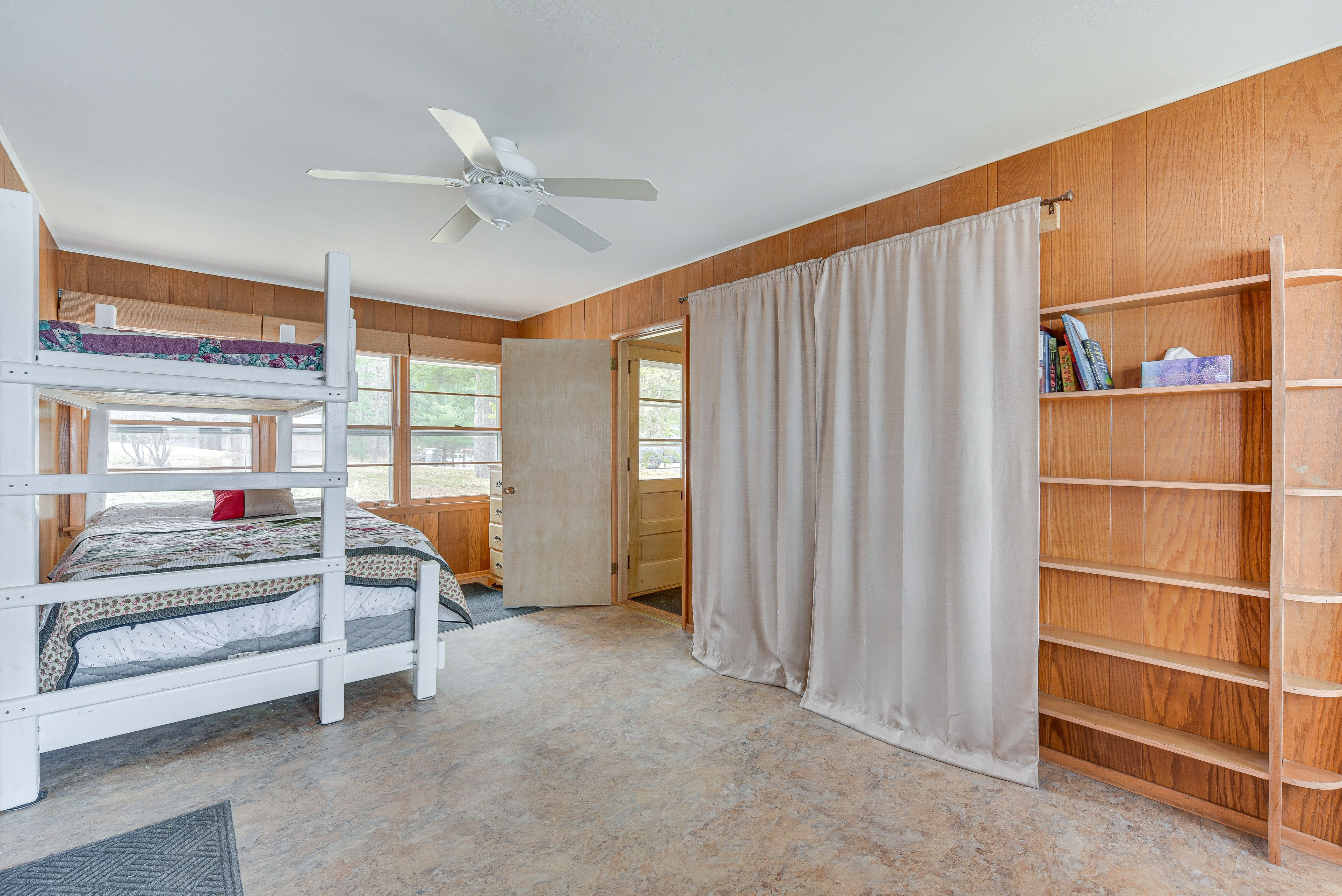 Bedroom 1 | Twin/Full Bunk Bed | Queen Murphy Bed | Main Level