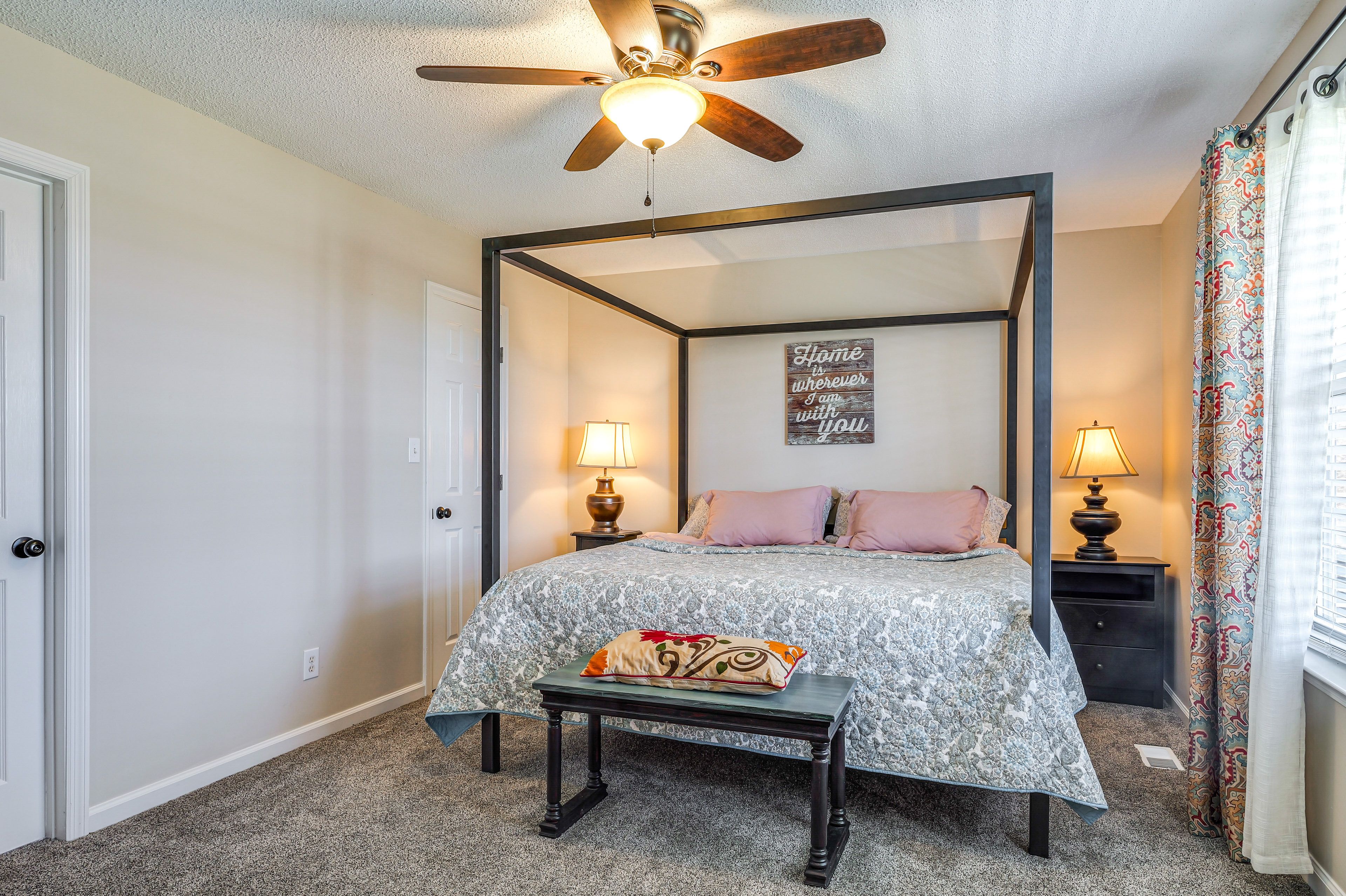 Bedroom Suite 1 | King Bed | Linens Provided | 1st Floor