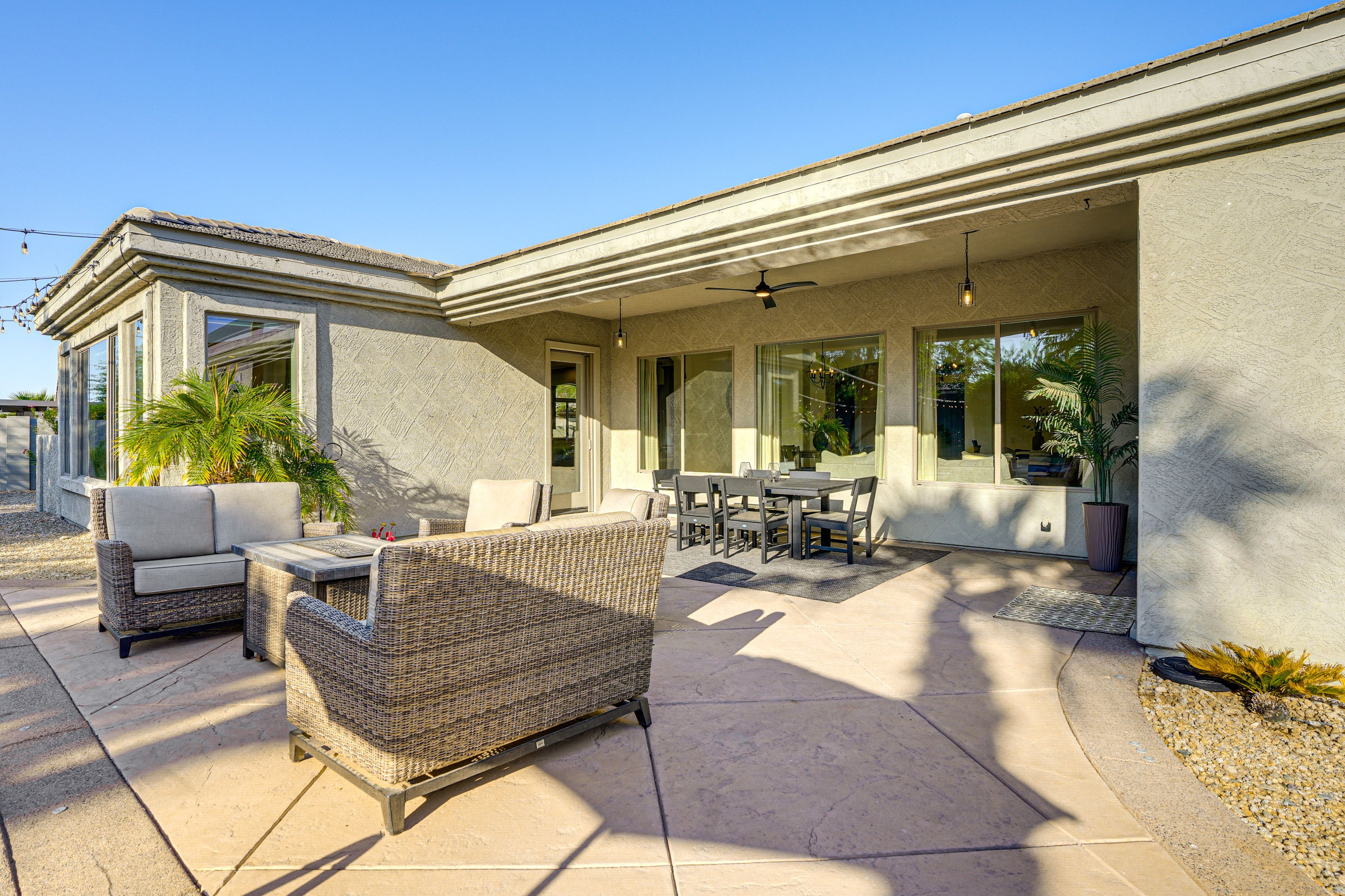 Patio | Outdoor Dining & Lounge Areas