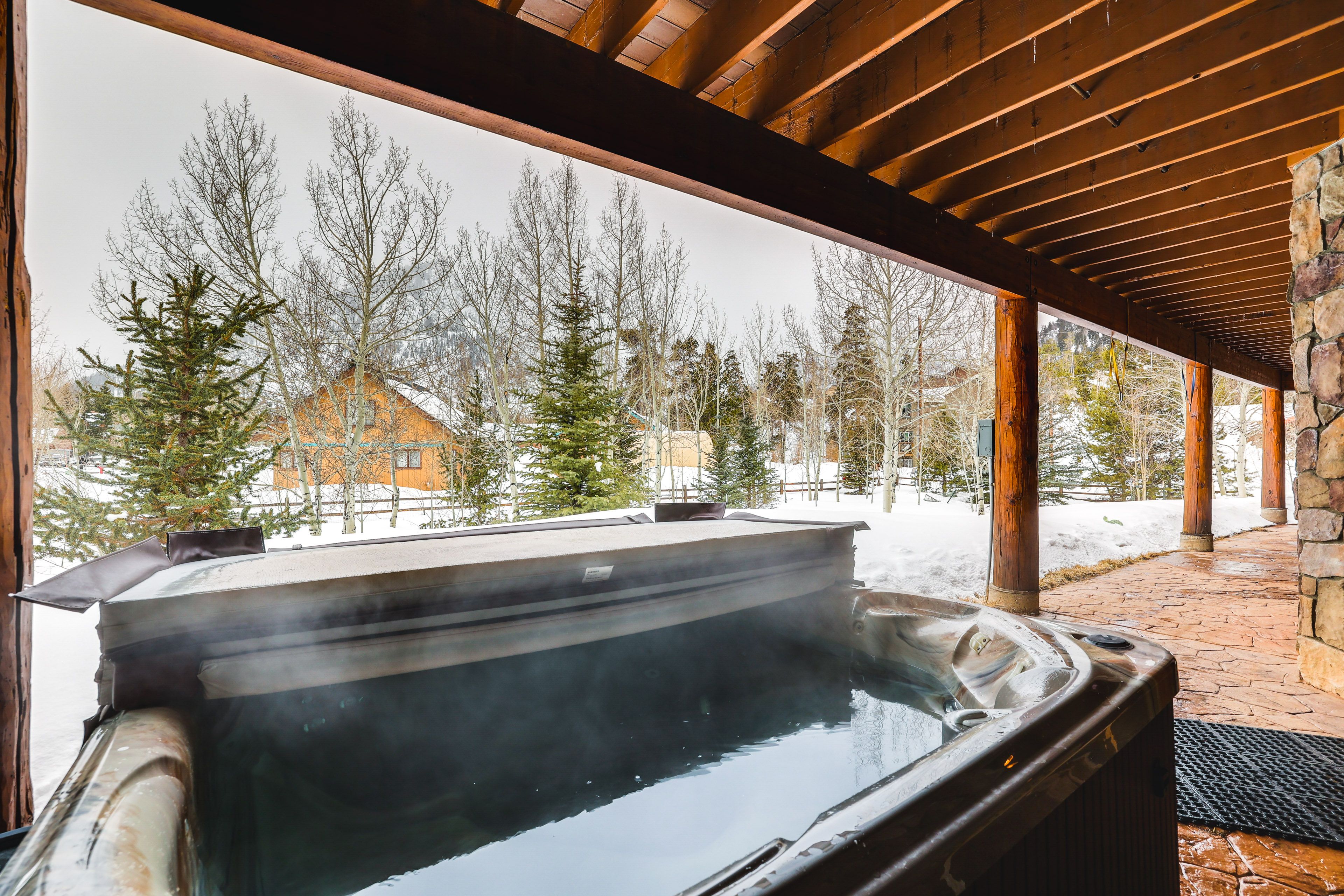 Covered Patio | Private Hot Tub