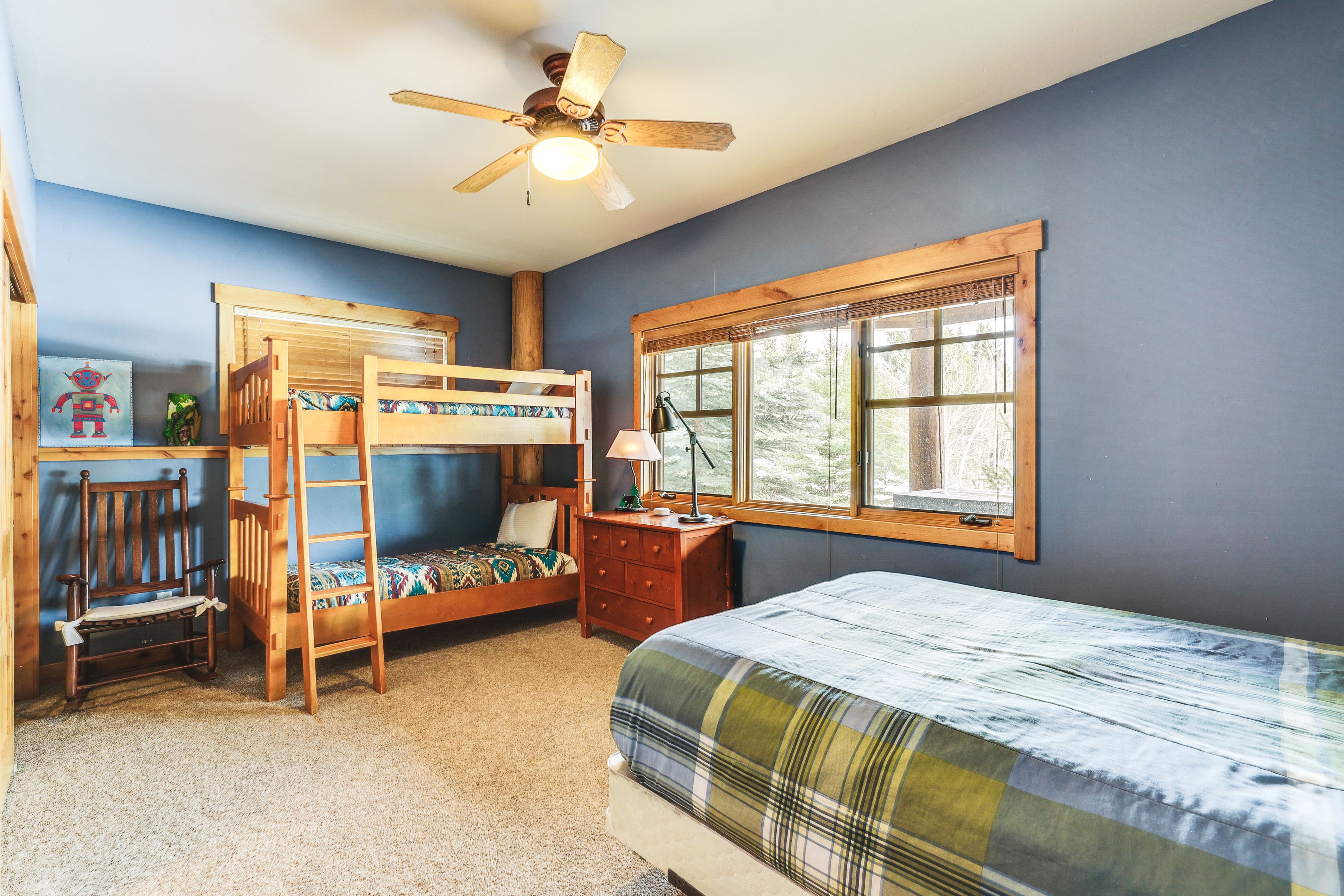 Bedroom 4 | Lower Level | Queen Bed | Twin Bunk Bed