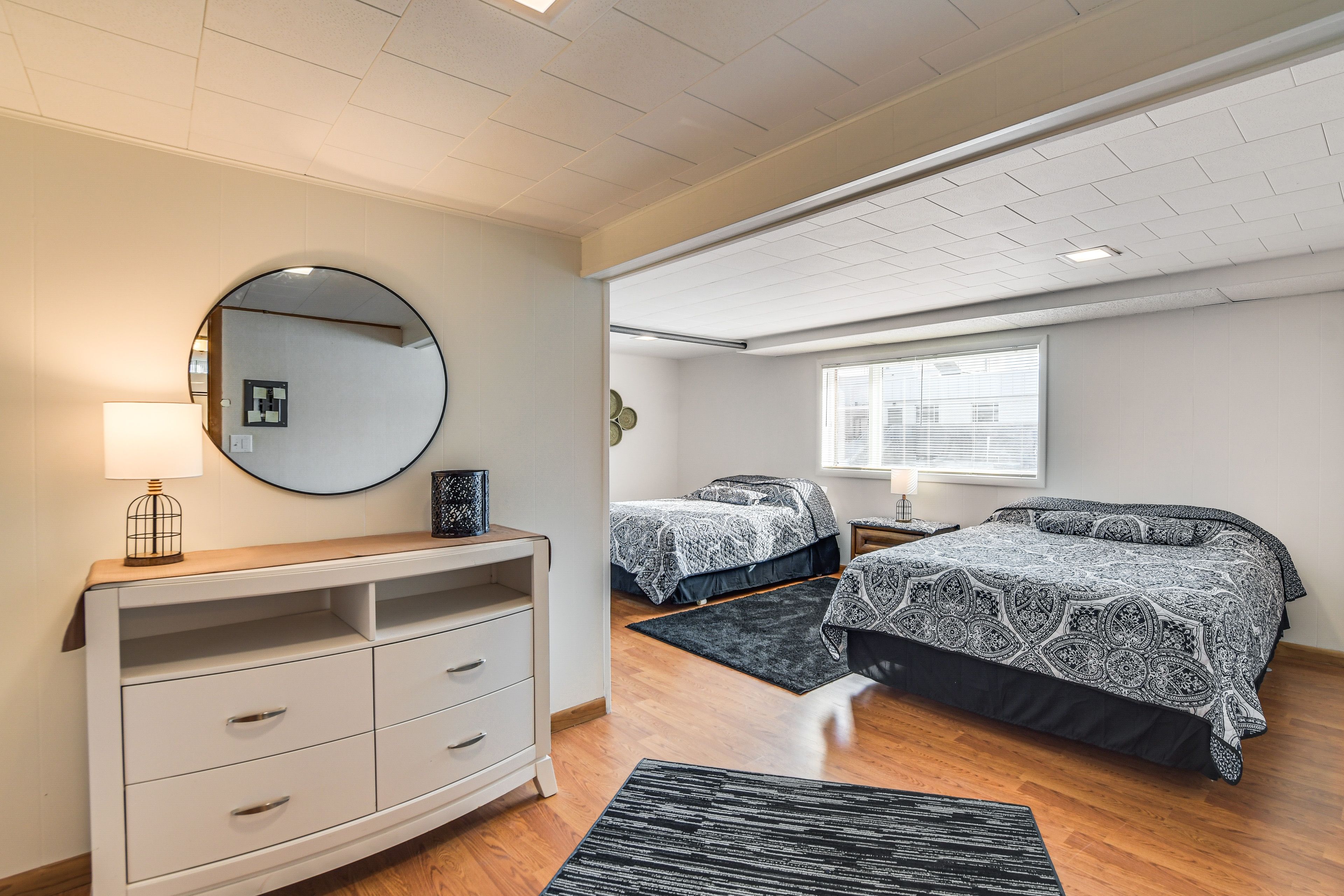 Bonus Room | 2 Queen Beds | Staircase Between 1st & 2nd Floors | 1st Floor