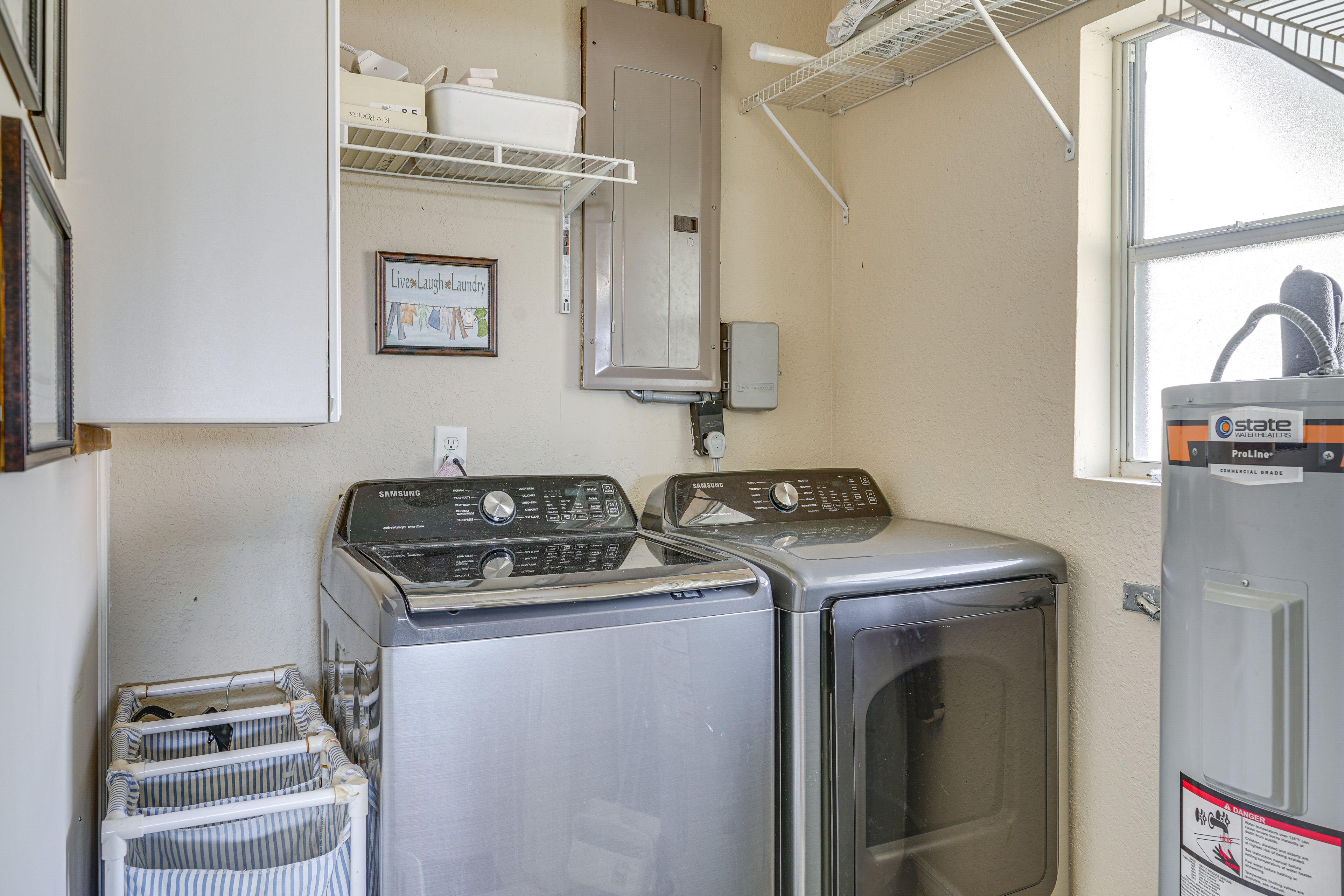 Washer & Dryer | Detergent Provided