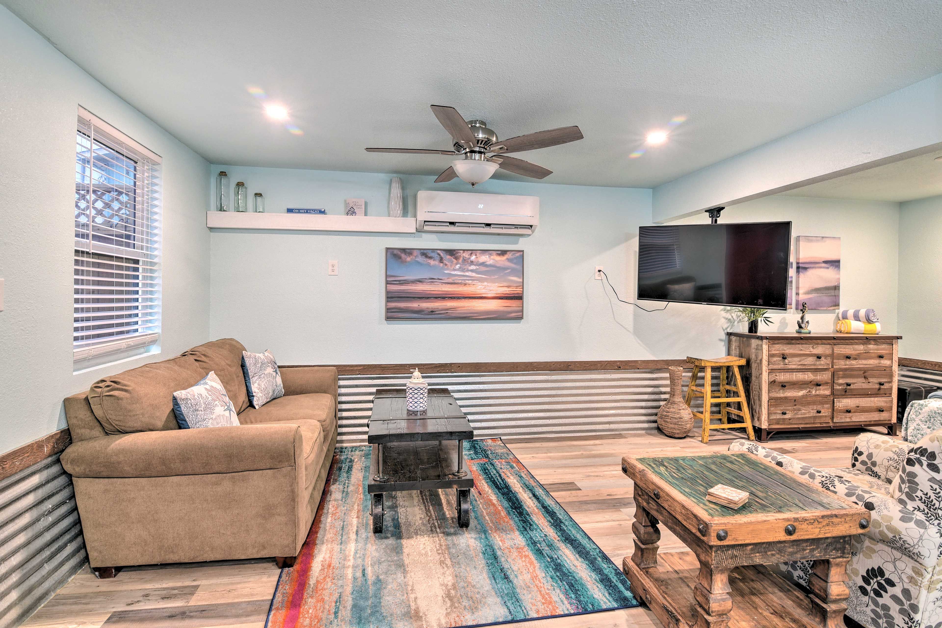 Detached Studio | Living Space | Full Sleeper Sofa