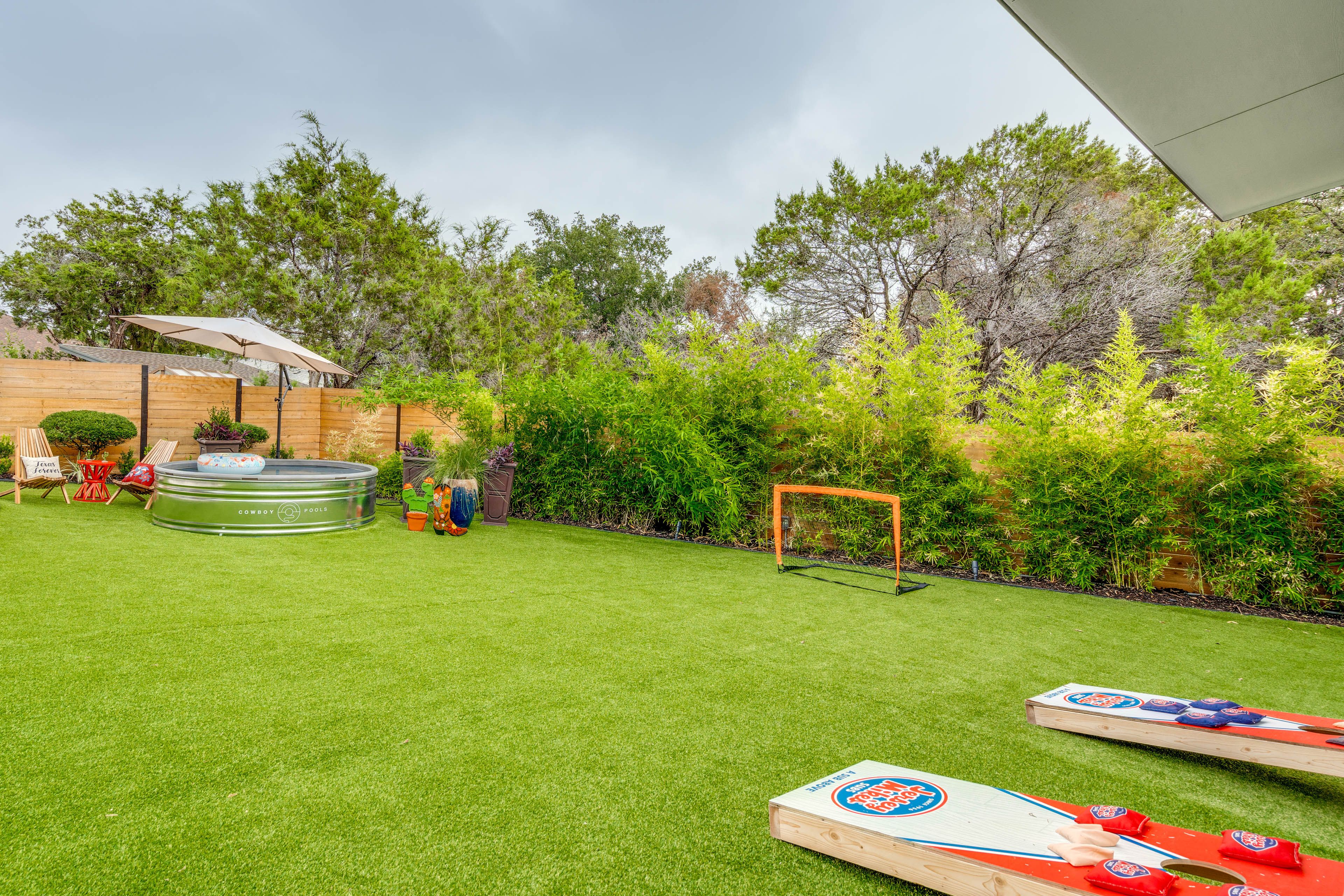 Outdoor Space | Cornhole | Mini Soccer Nets
