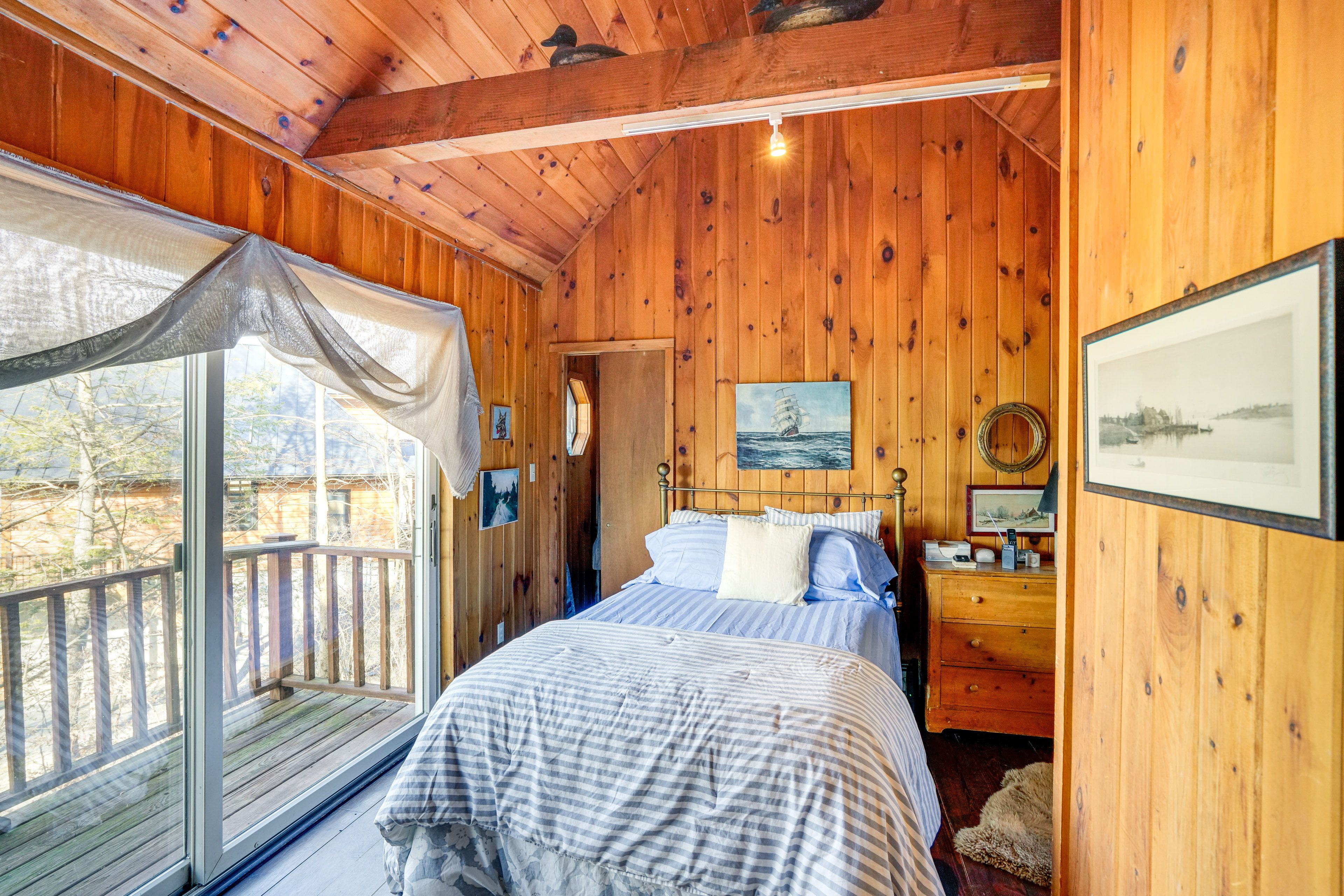 Bedroom | Full Bed | Wood-Burning Fireplace | Private Balcony