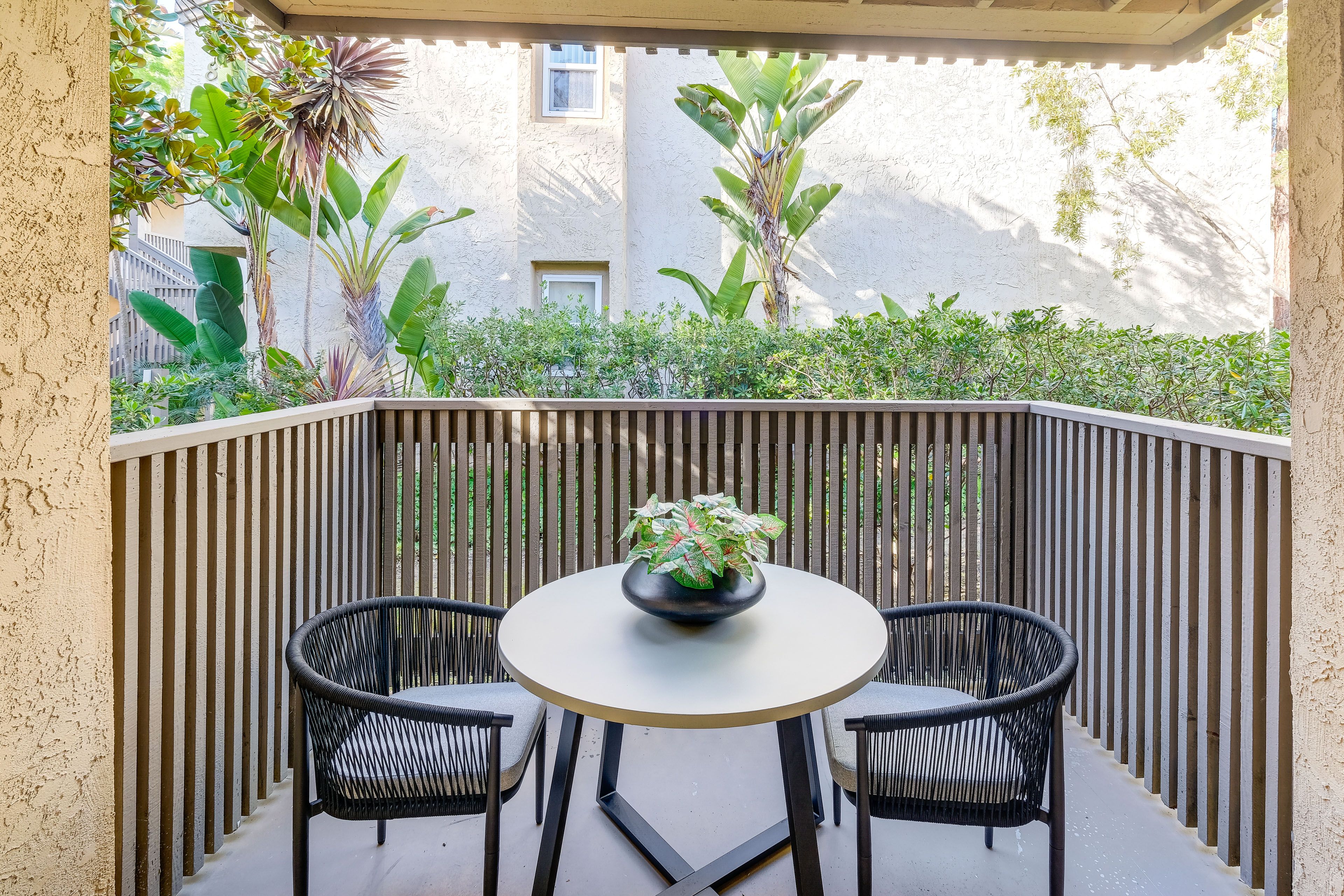 Private Covered Patio | Garden-Level Unit