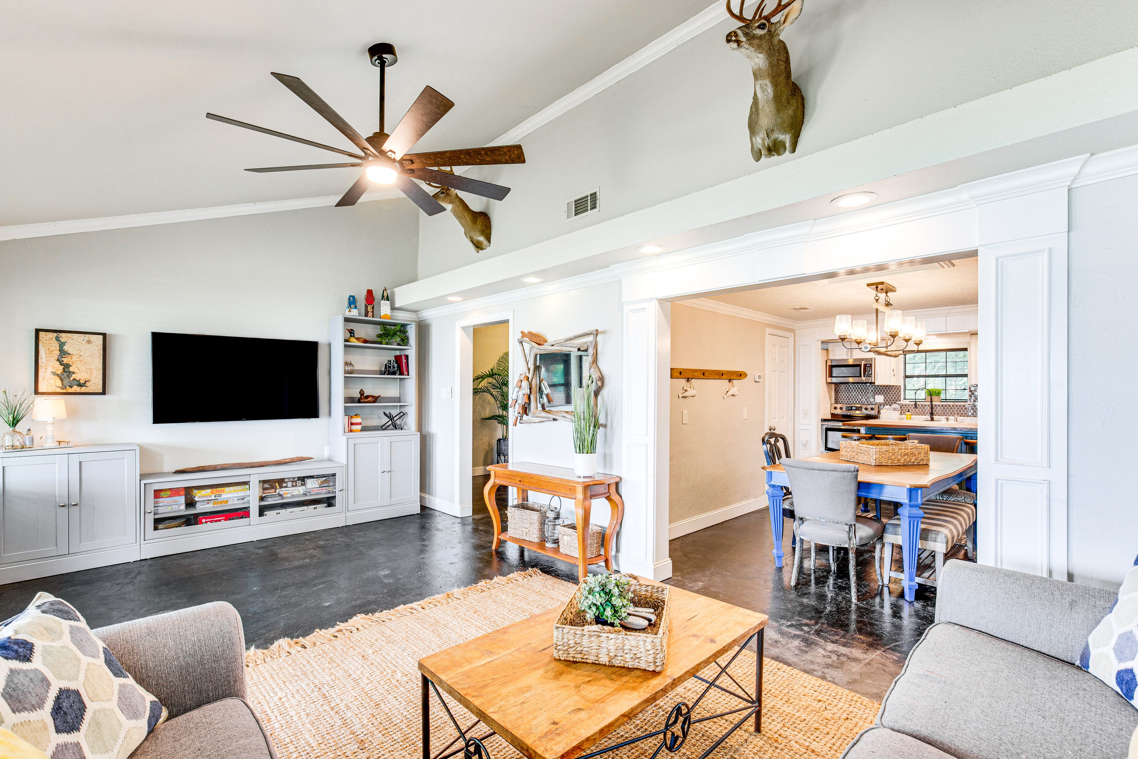Living Room | Queen Sleeper Sofa | Central Heating & A/C