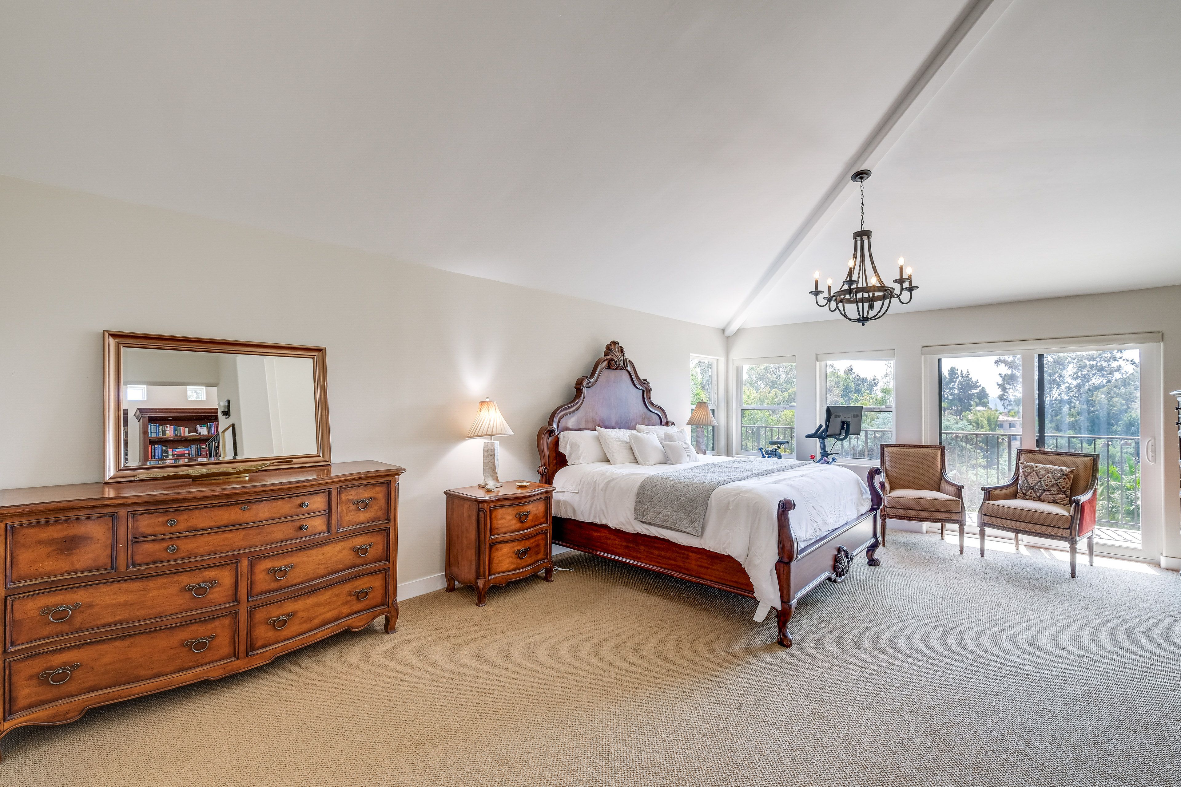 Bedroom 1 | Main Level | California King Bed | Smart TV | Exercise Bike