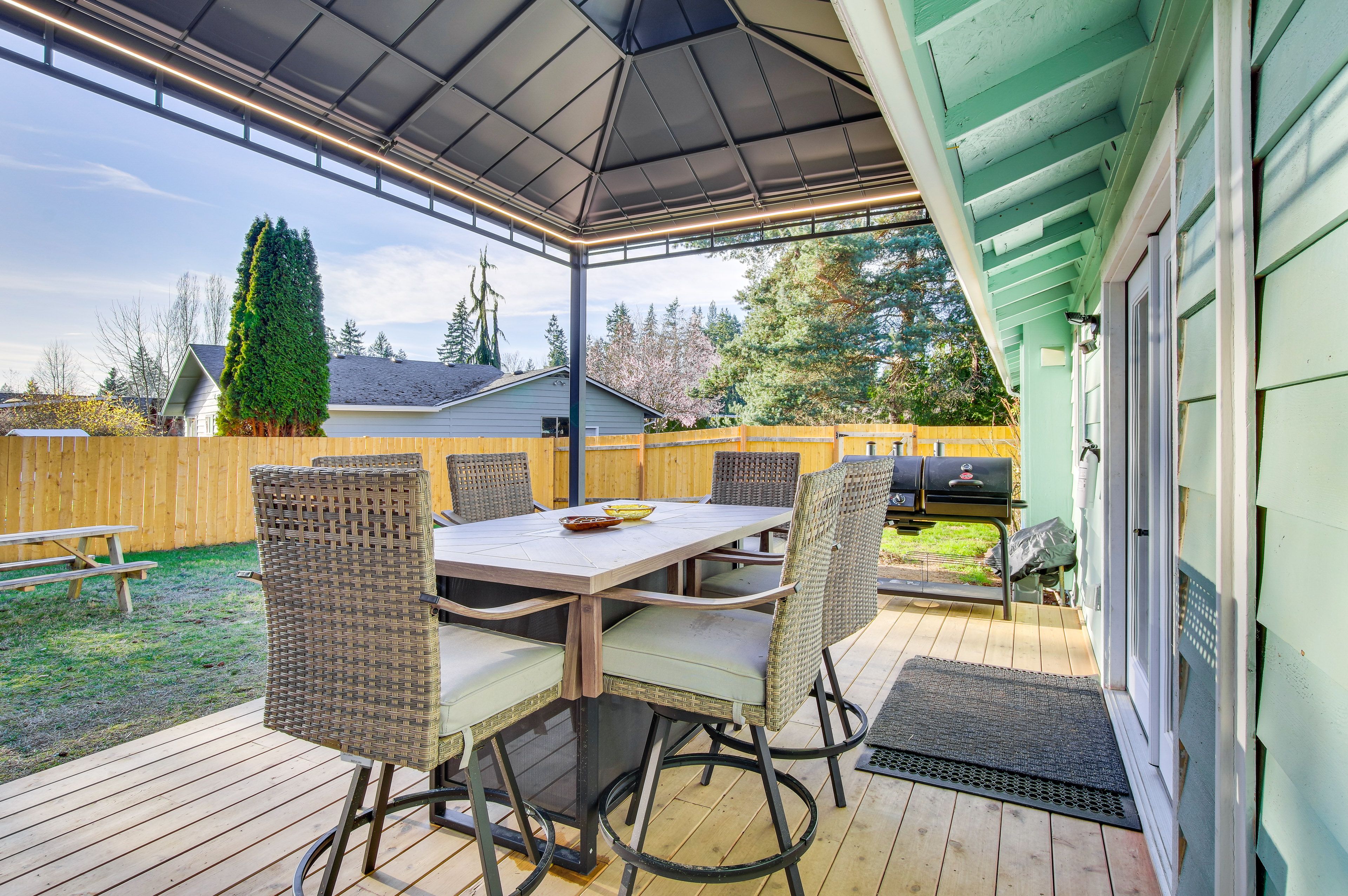 Covered Deck | Gas & Charcoal Grill