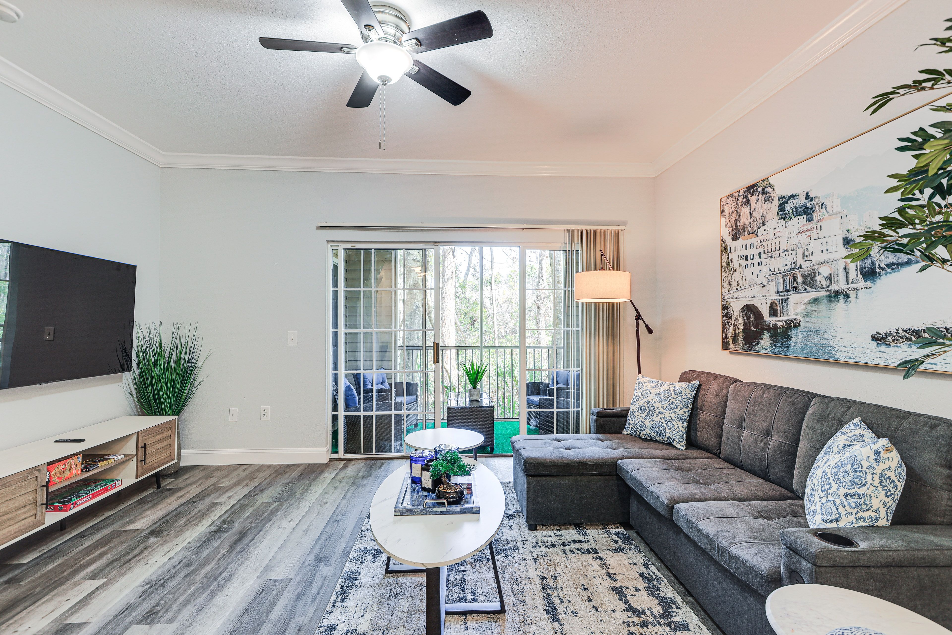 Living Room | Queen Sleeper Sofa | Flat-Screen TV | 1st Floor