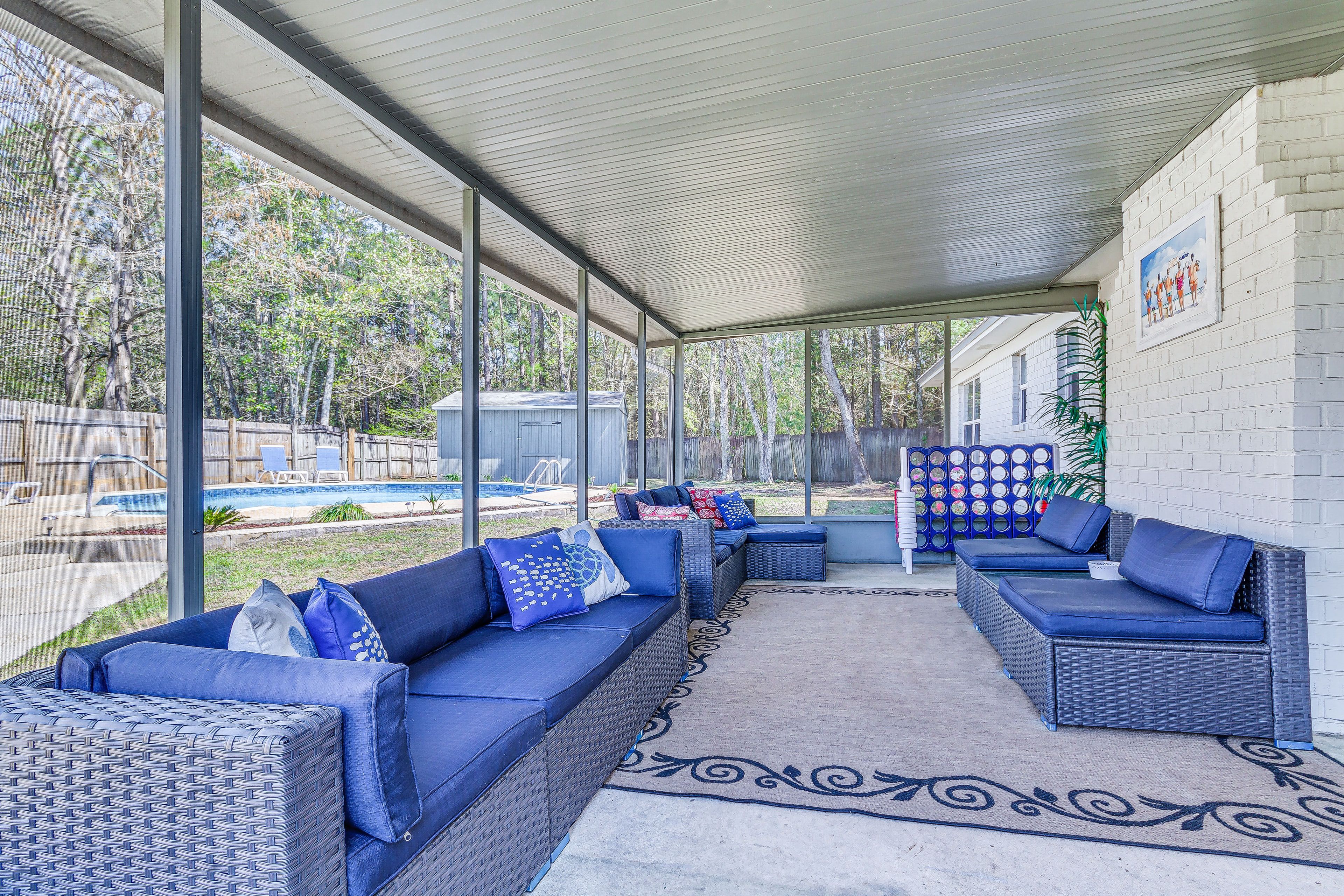 Screened Lanai | Seating Area | Games