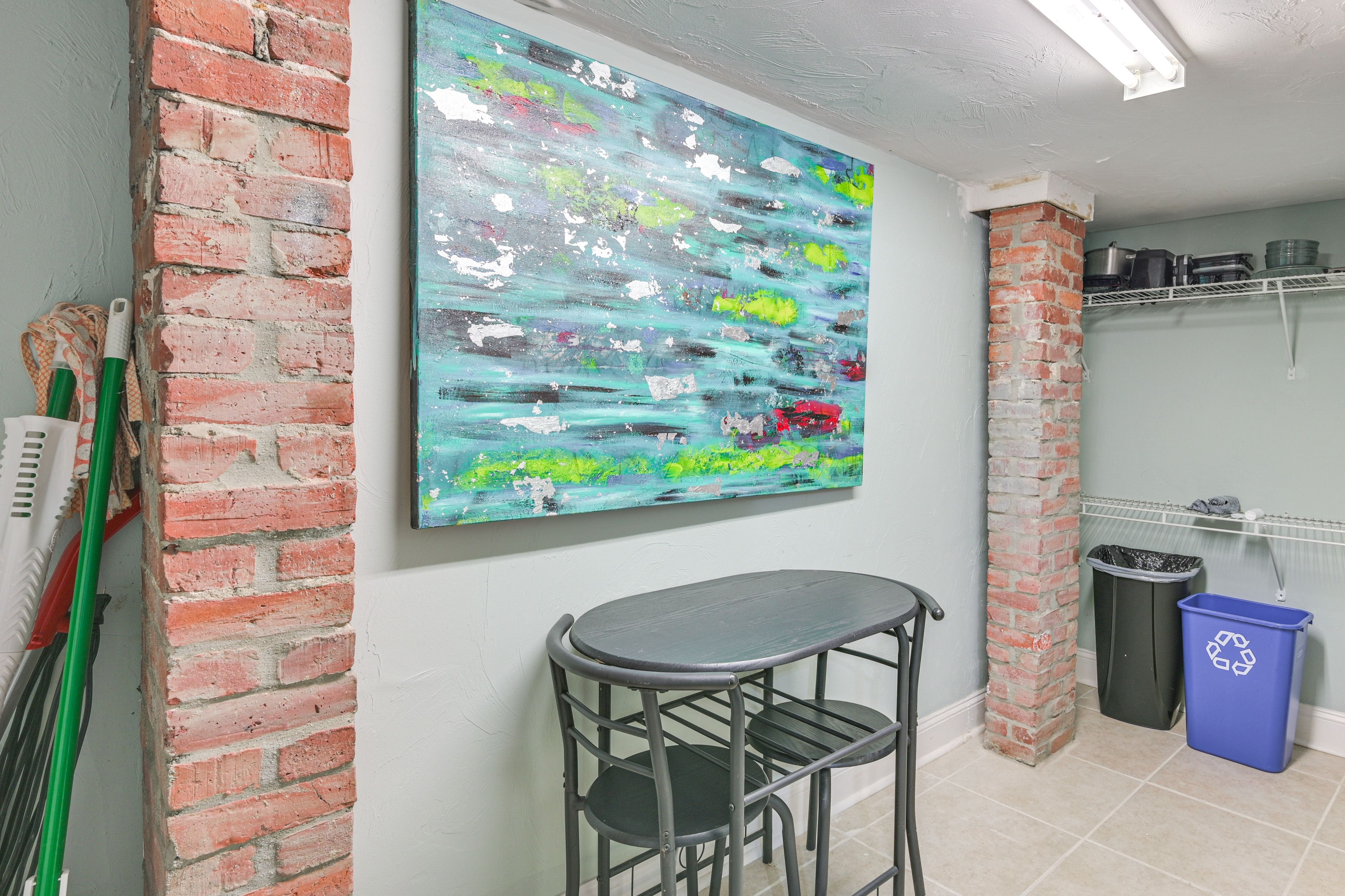 Additional Dining Area | Fridge | Crockpot