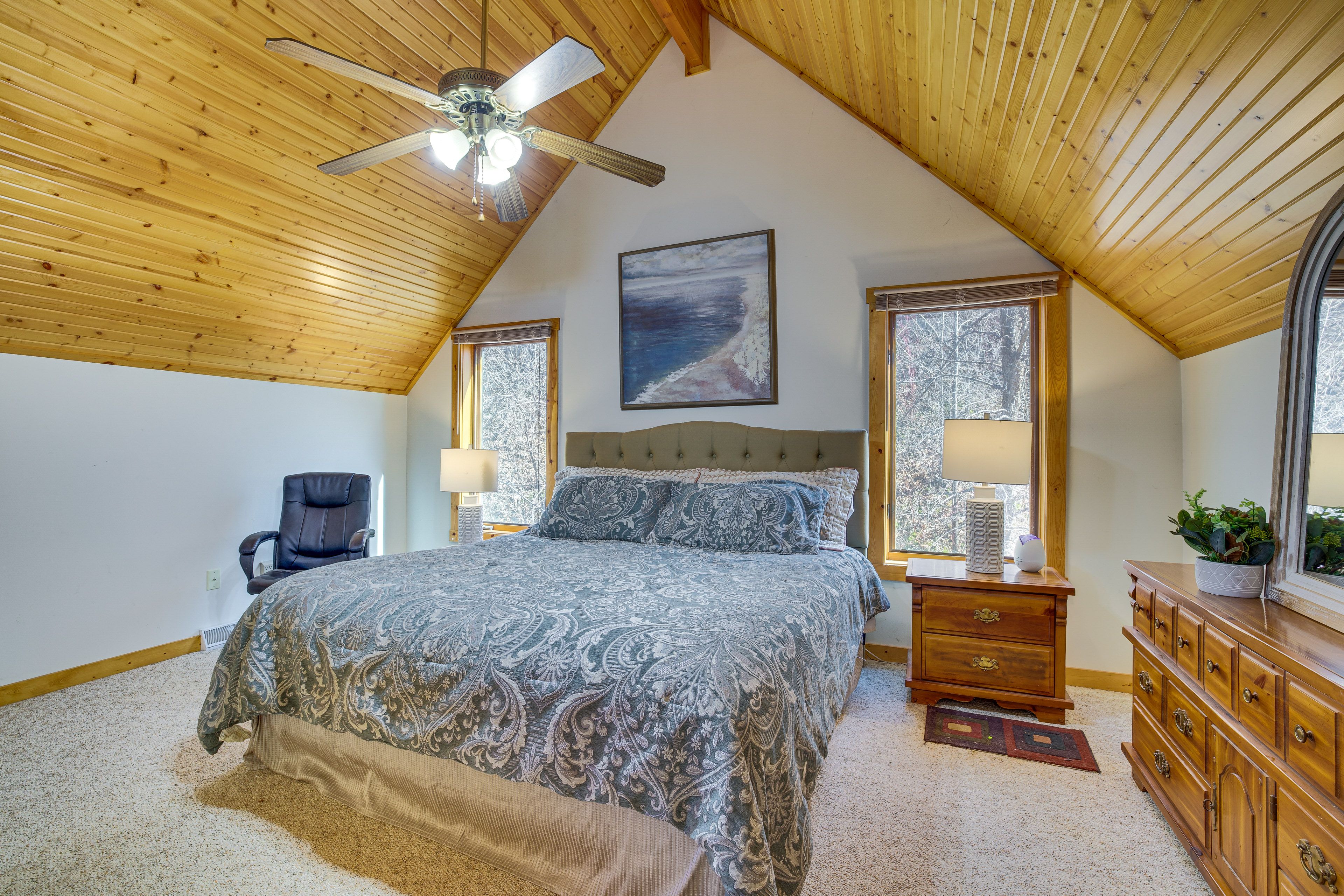 Bedroom 1 | Upper Level | California King Bed | Linens Provided