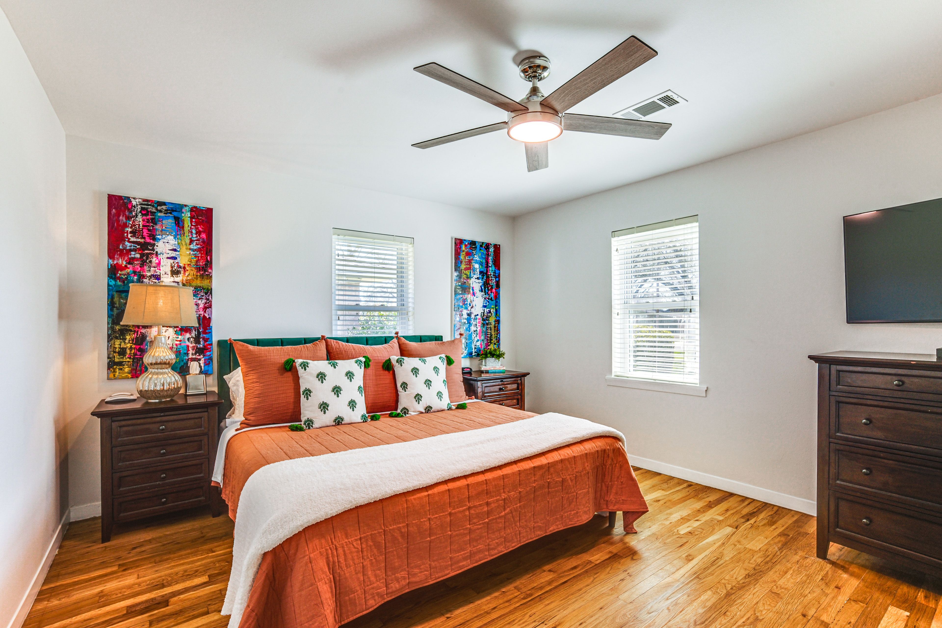 Bedroom 1 | King Bed | Linens Provided | Smart TV