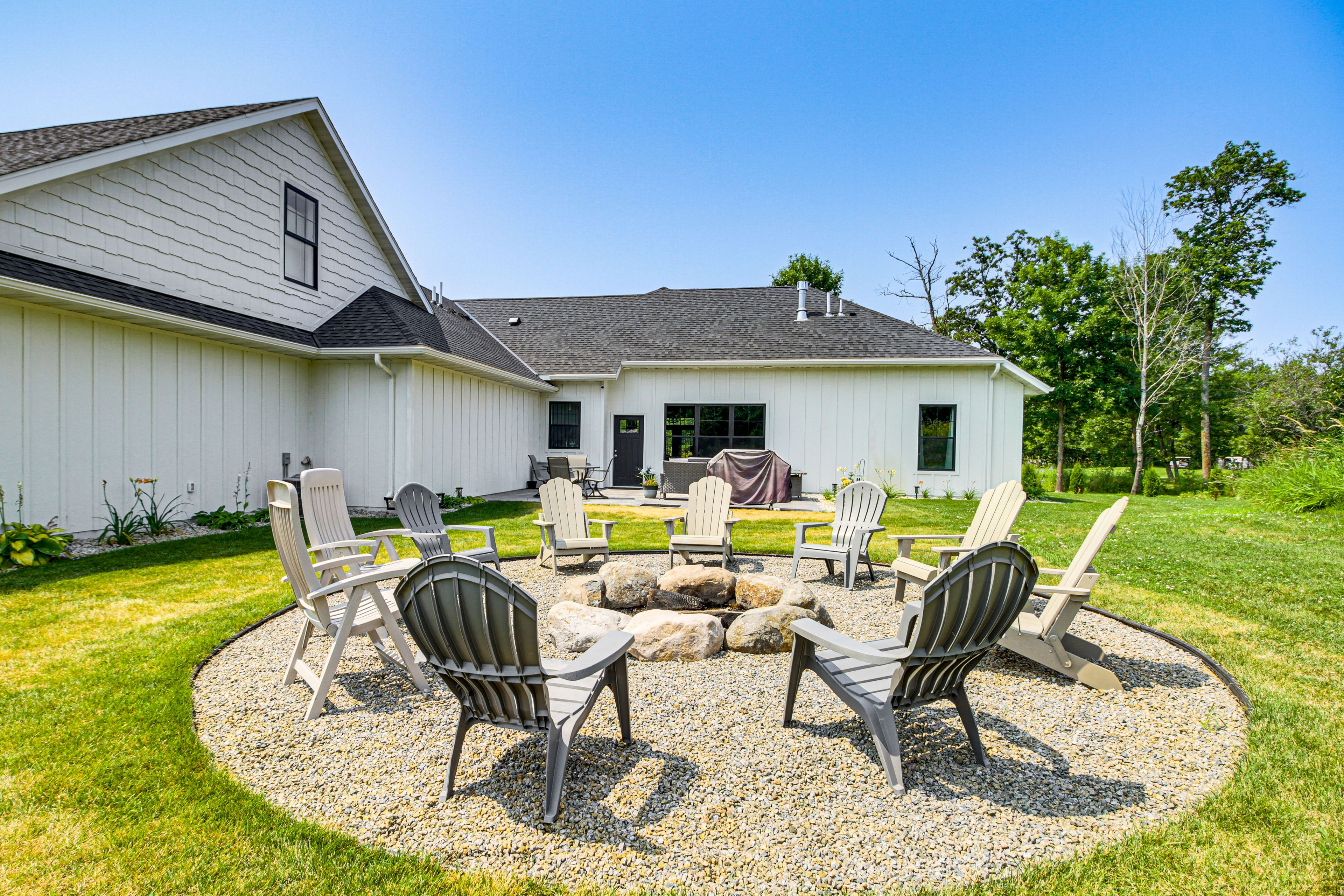 Backyard | Wood-Burning Fire Pit | Outdoor Seating Areas
