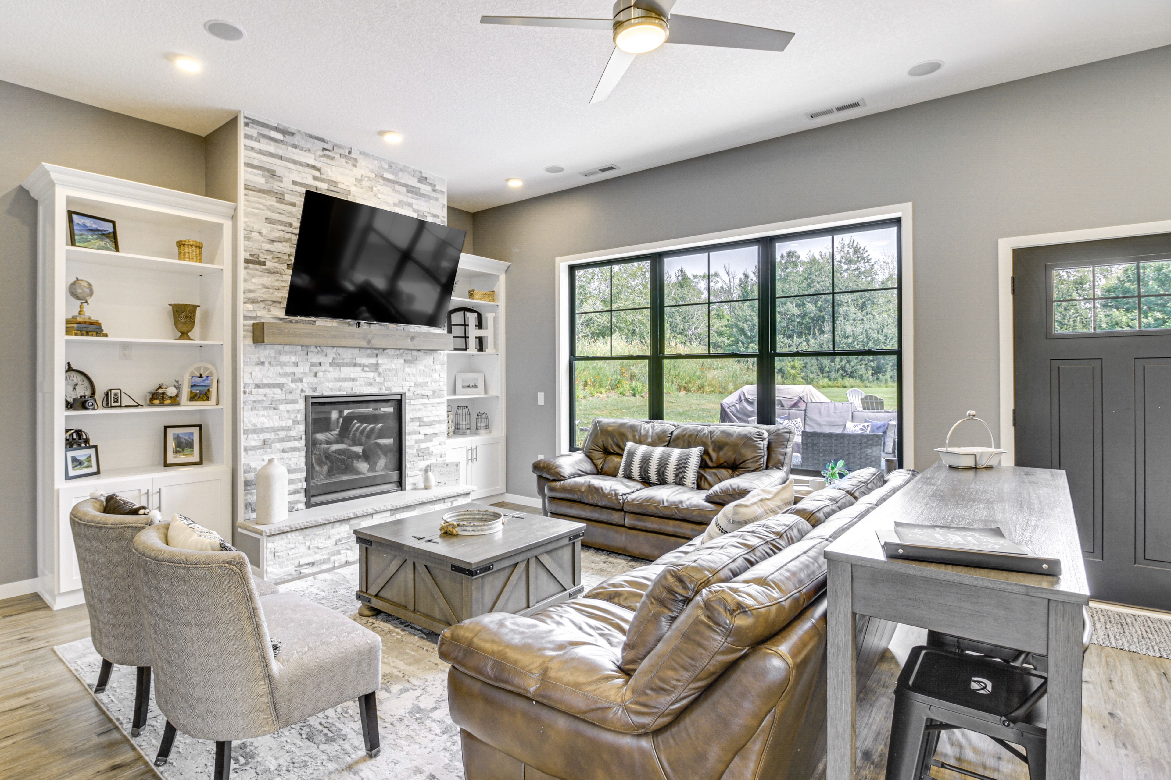 Living Room | Fireplace | Smart TVs | Central A/C & Heating | 1st Floor