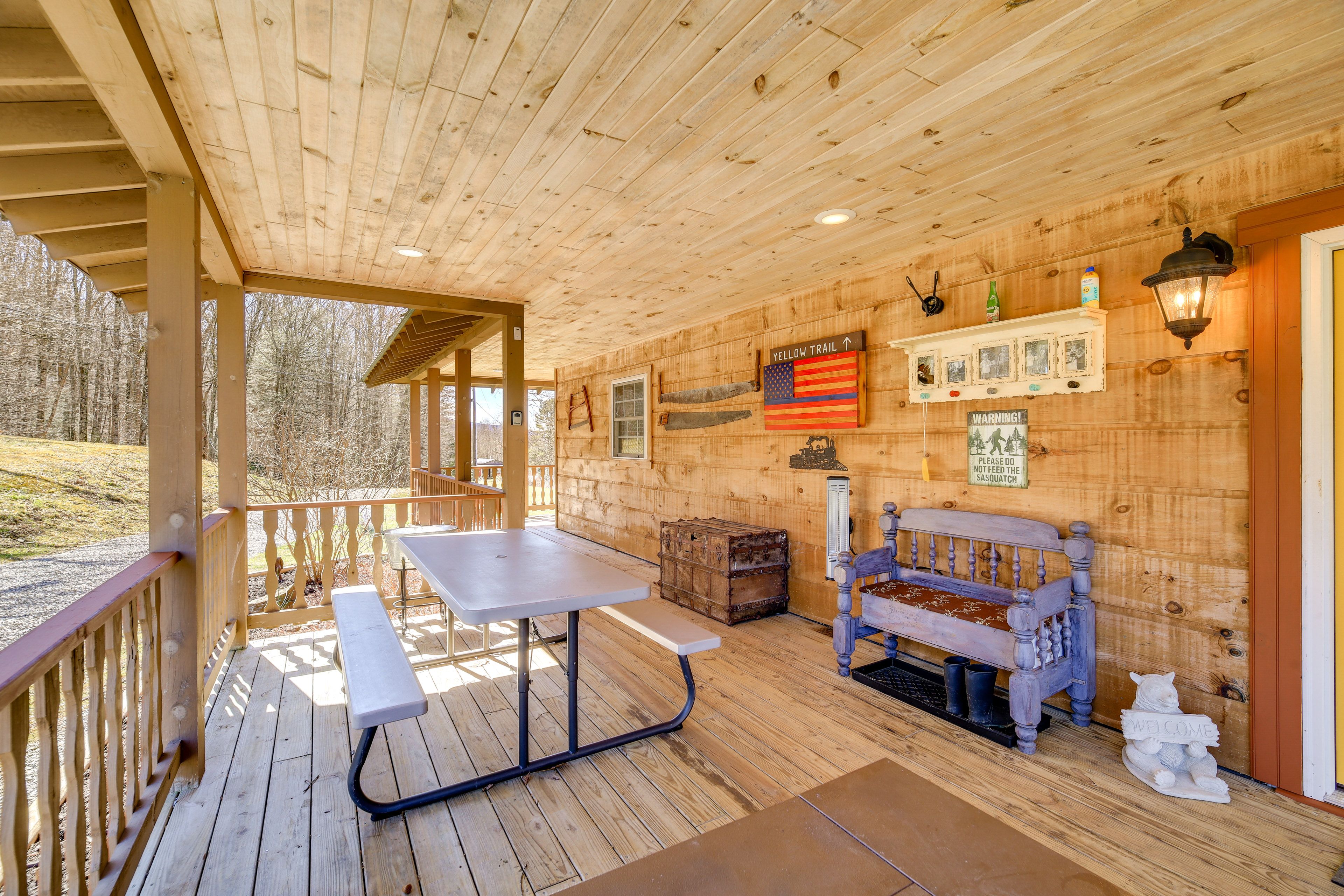 Wraparound Deck | Mountain Views | Dining Area