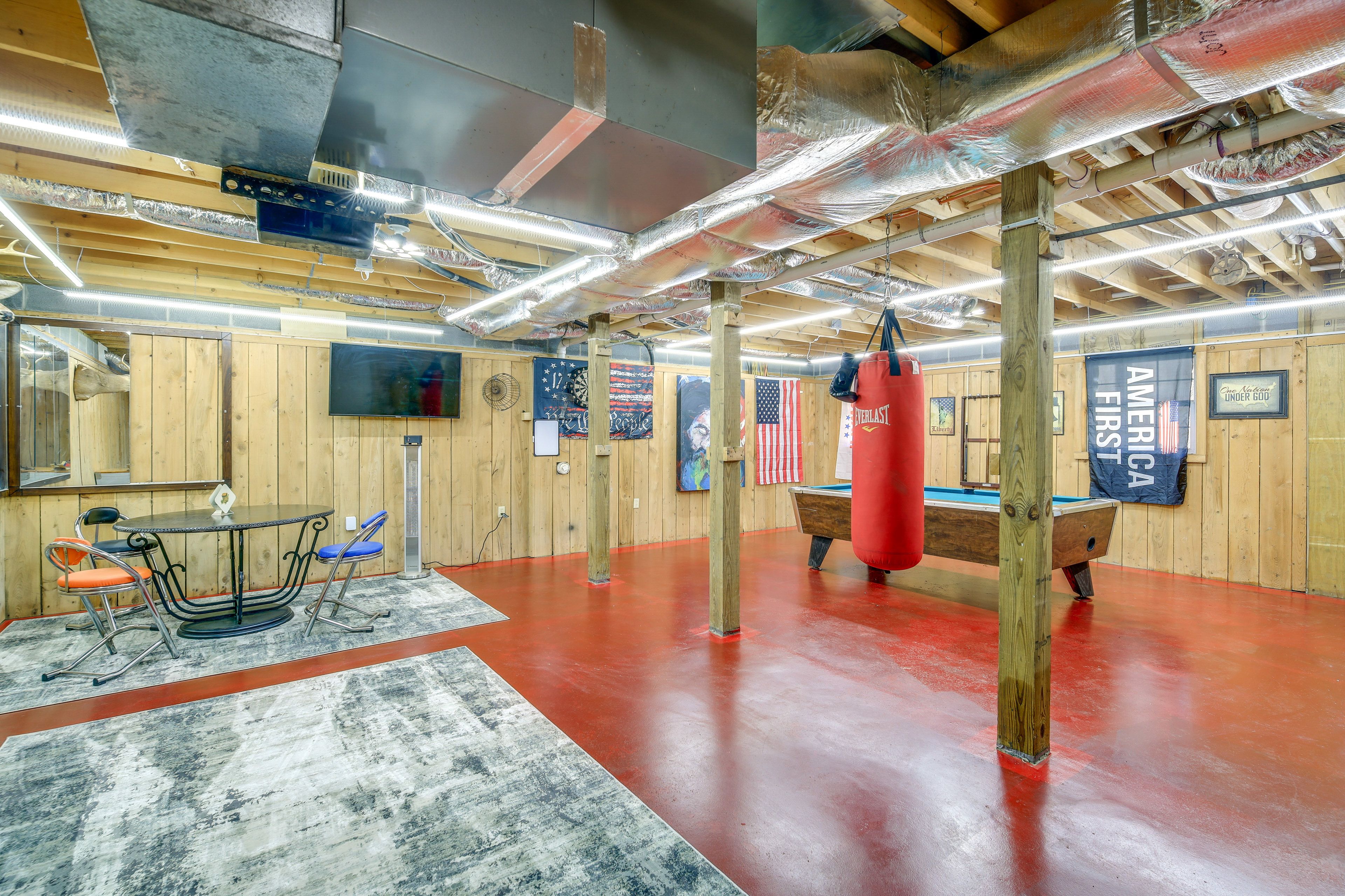 Game Room | Basement | Pool Table | Punching Bag
