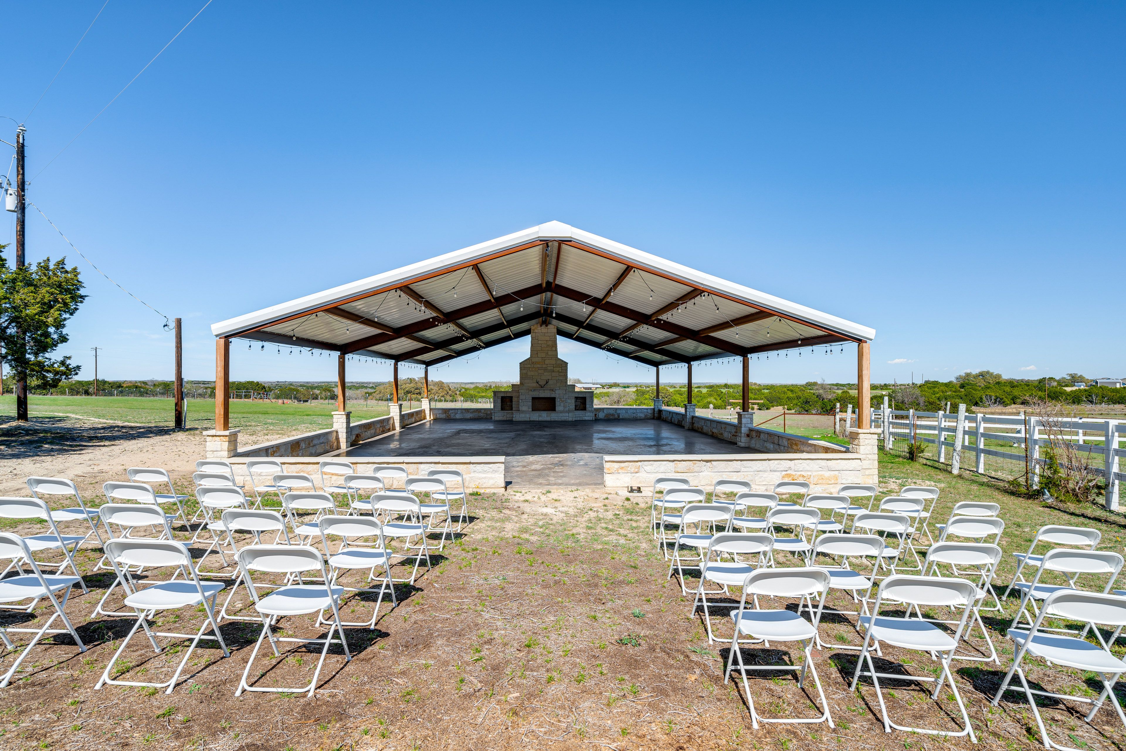 Gazebo | Outdoor Fireplace (Wood Provided)