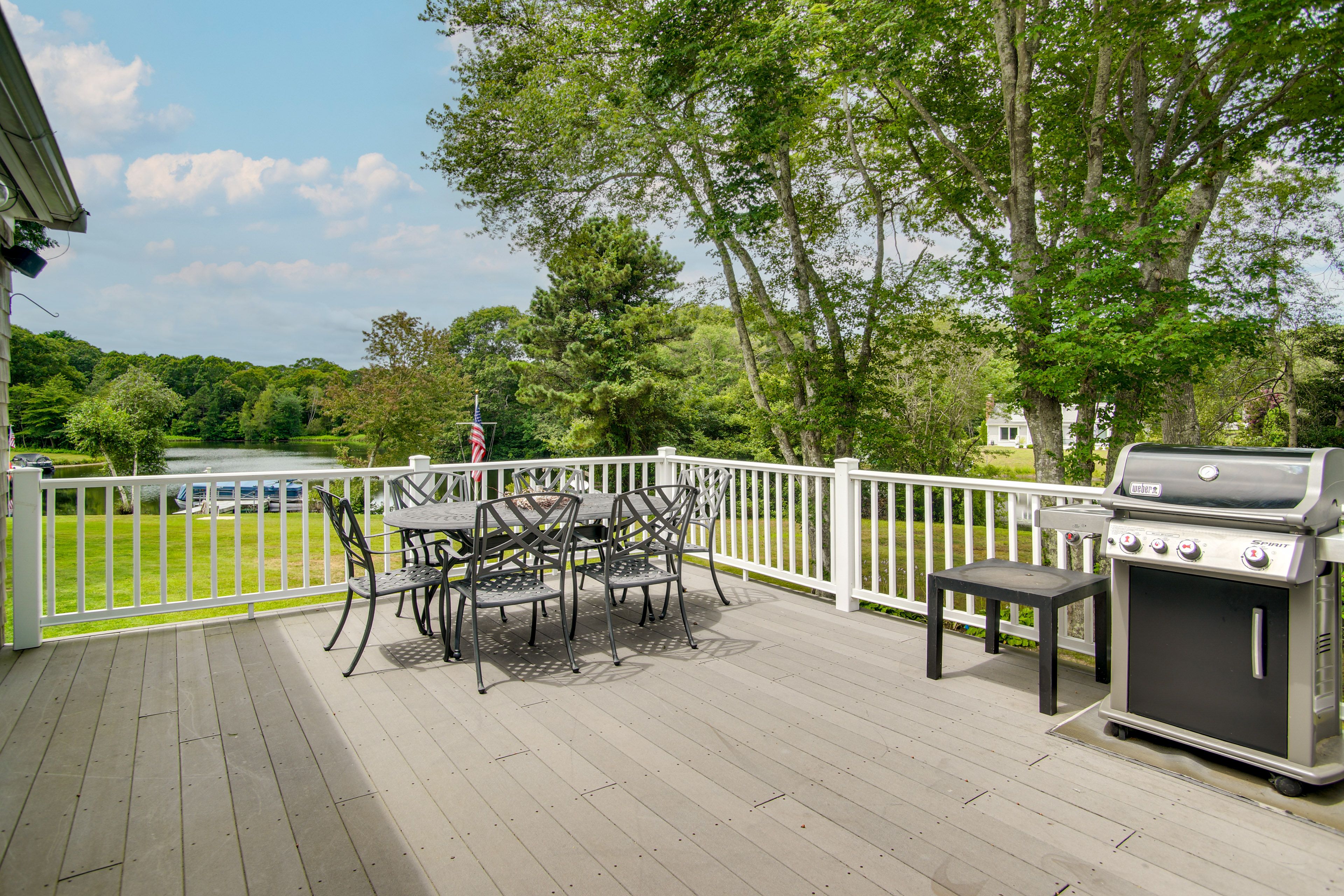 Deck | Gas Grills | Dining Area | Charcoal Grill | Water Views