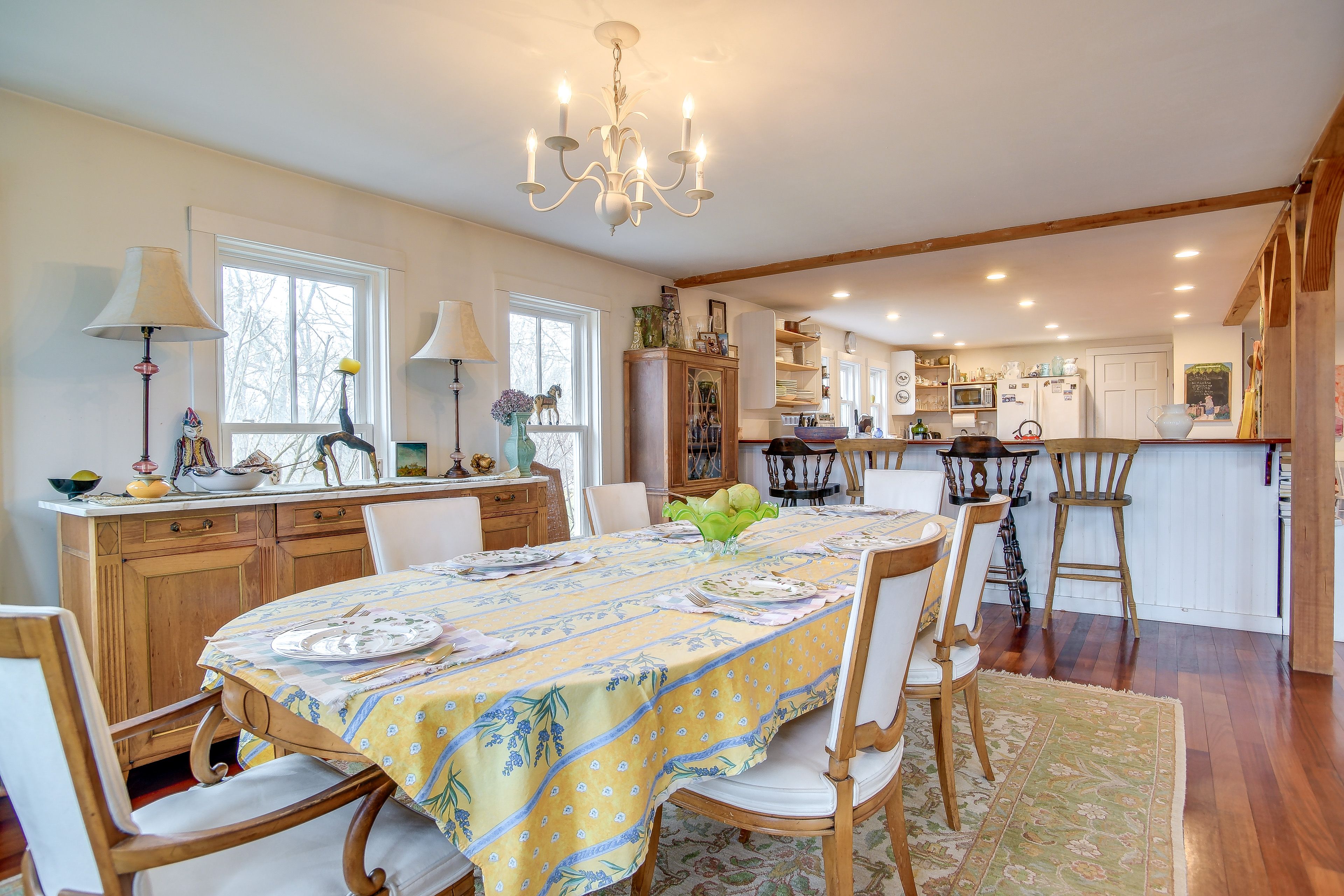 Dining Area | Dishware & Flatware Provided | 1st Floor