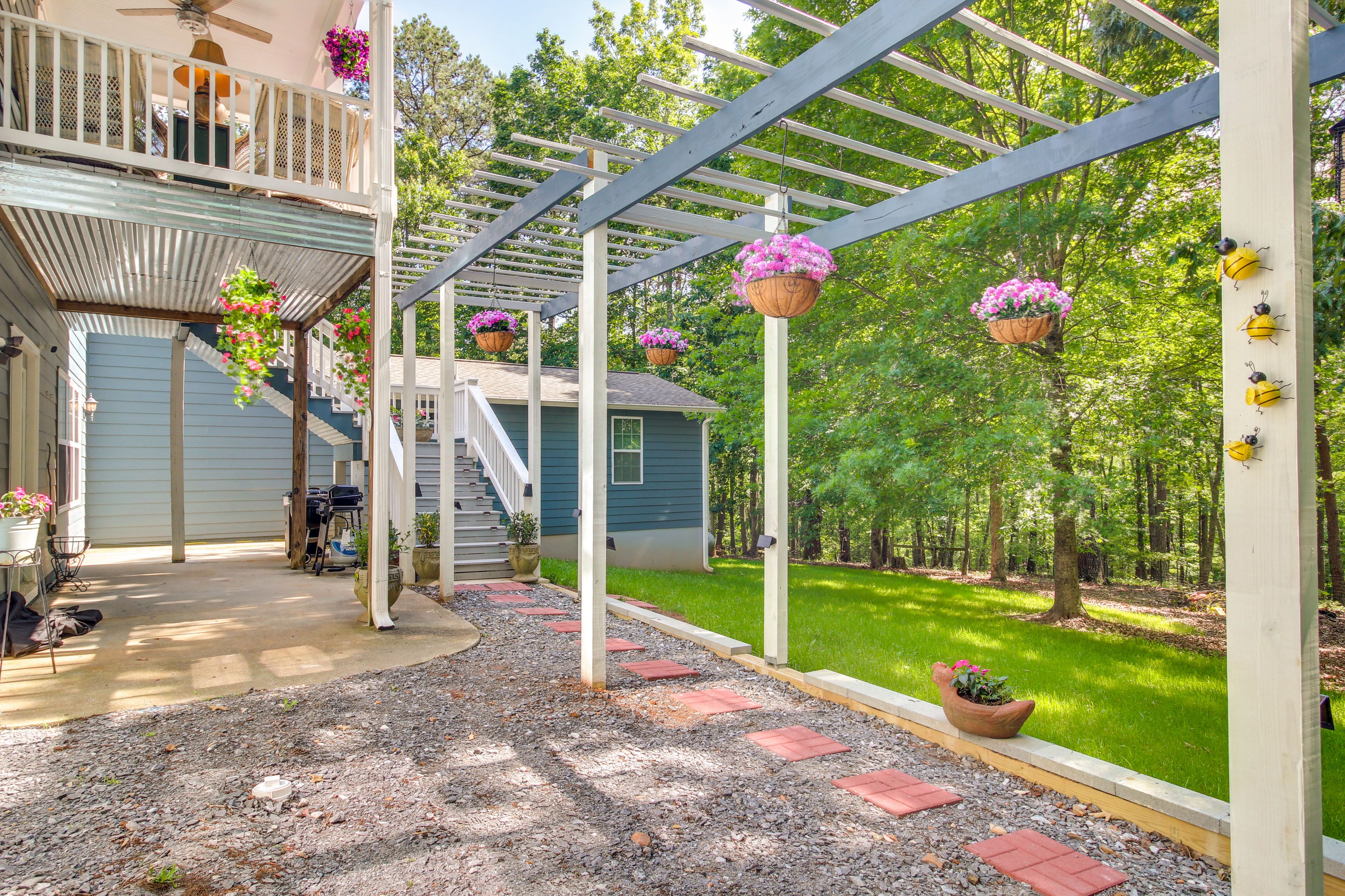 Exterior | Keyless Entry | Homeowner On-Site (Lower Unit) | Pergola